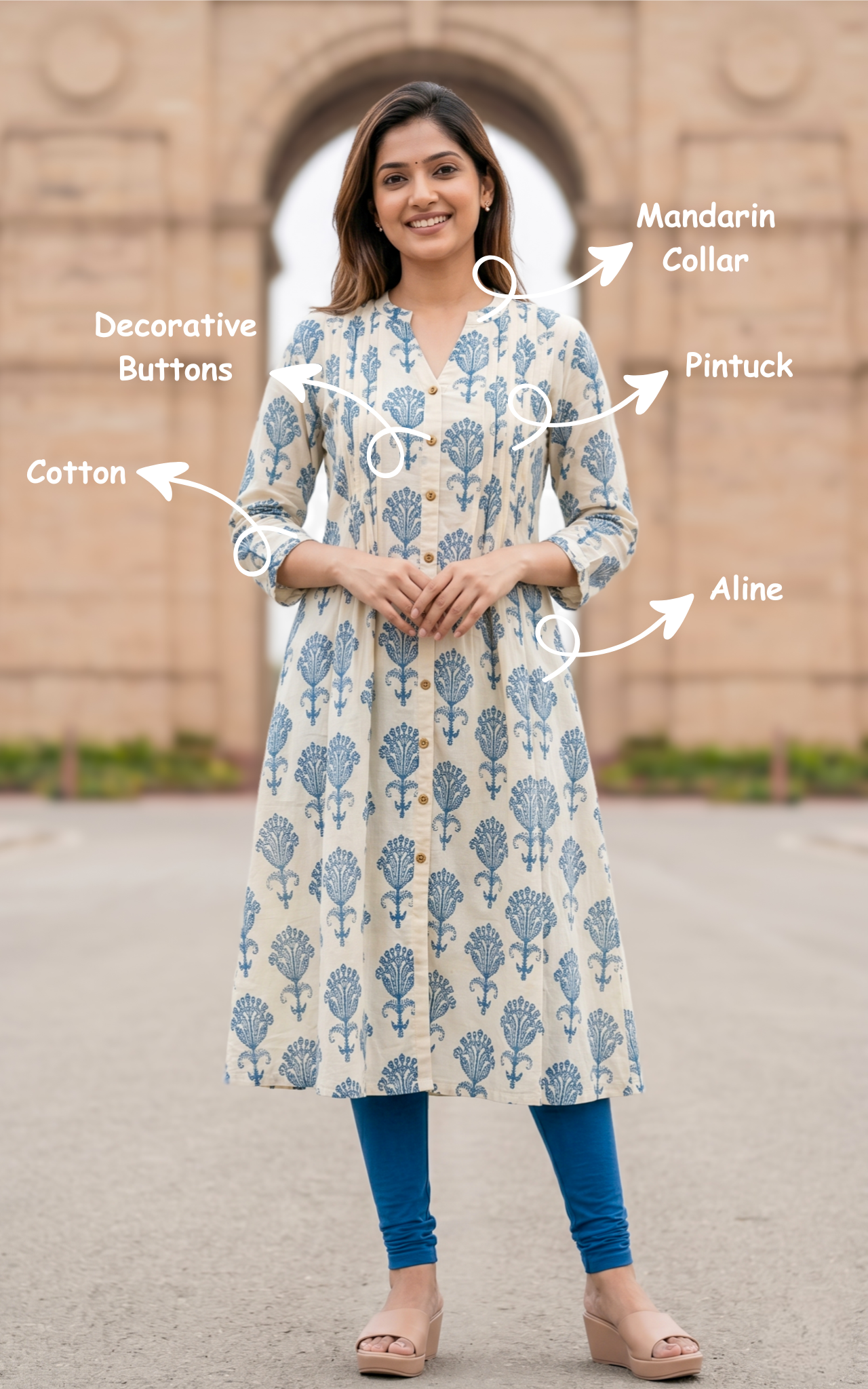Elegant cotton kurti for women
Soft cotton Aline kurti