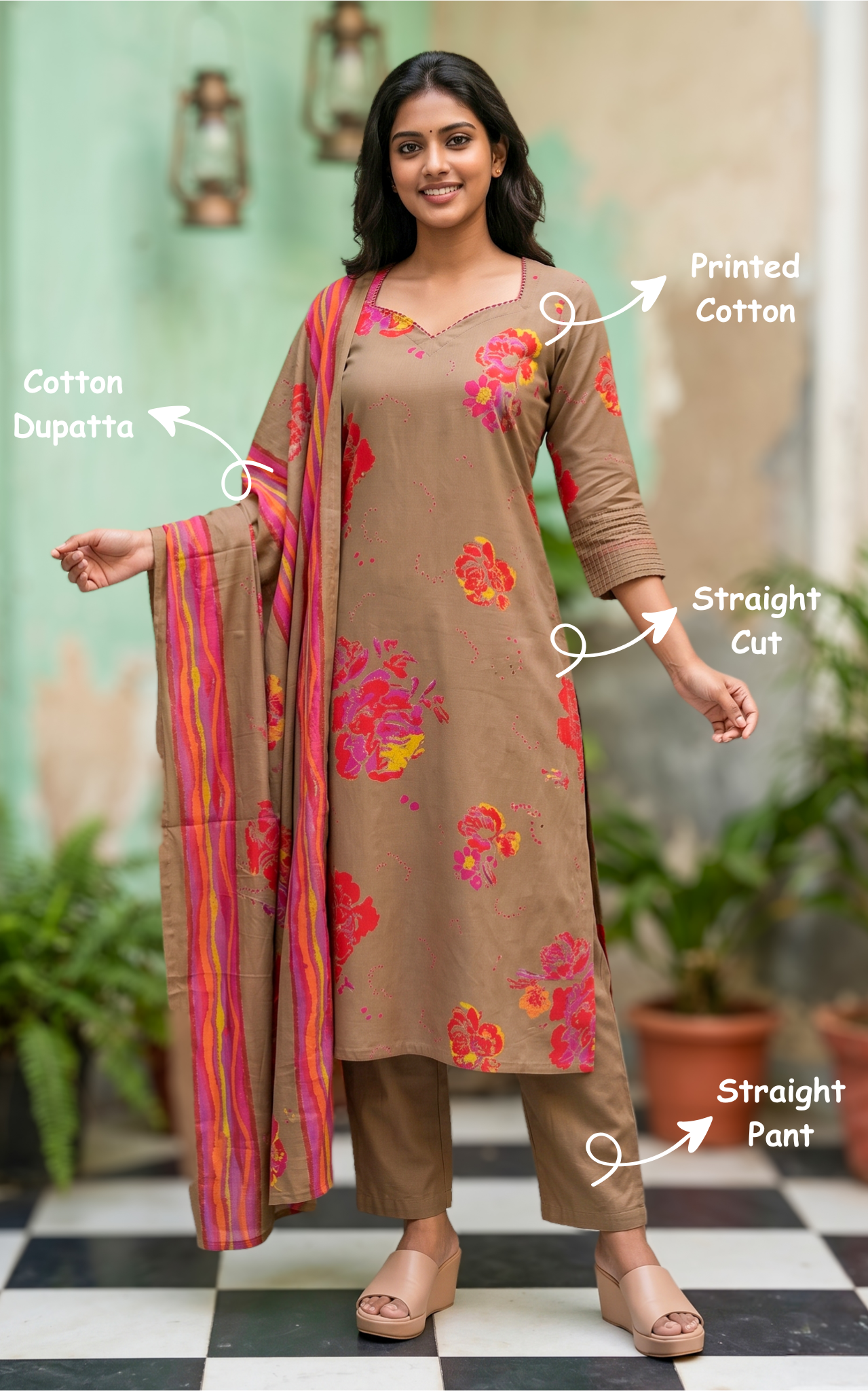Stylish printed cotton kurti for women
Comfortable and breathable cotton kurti set