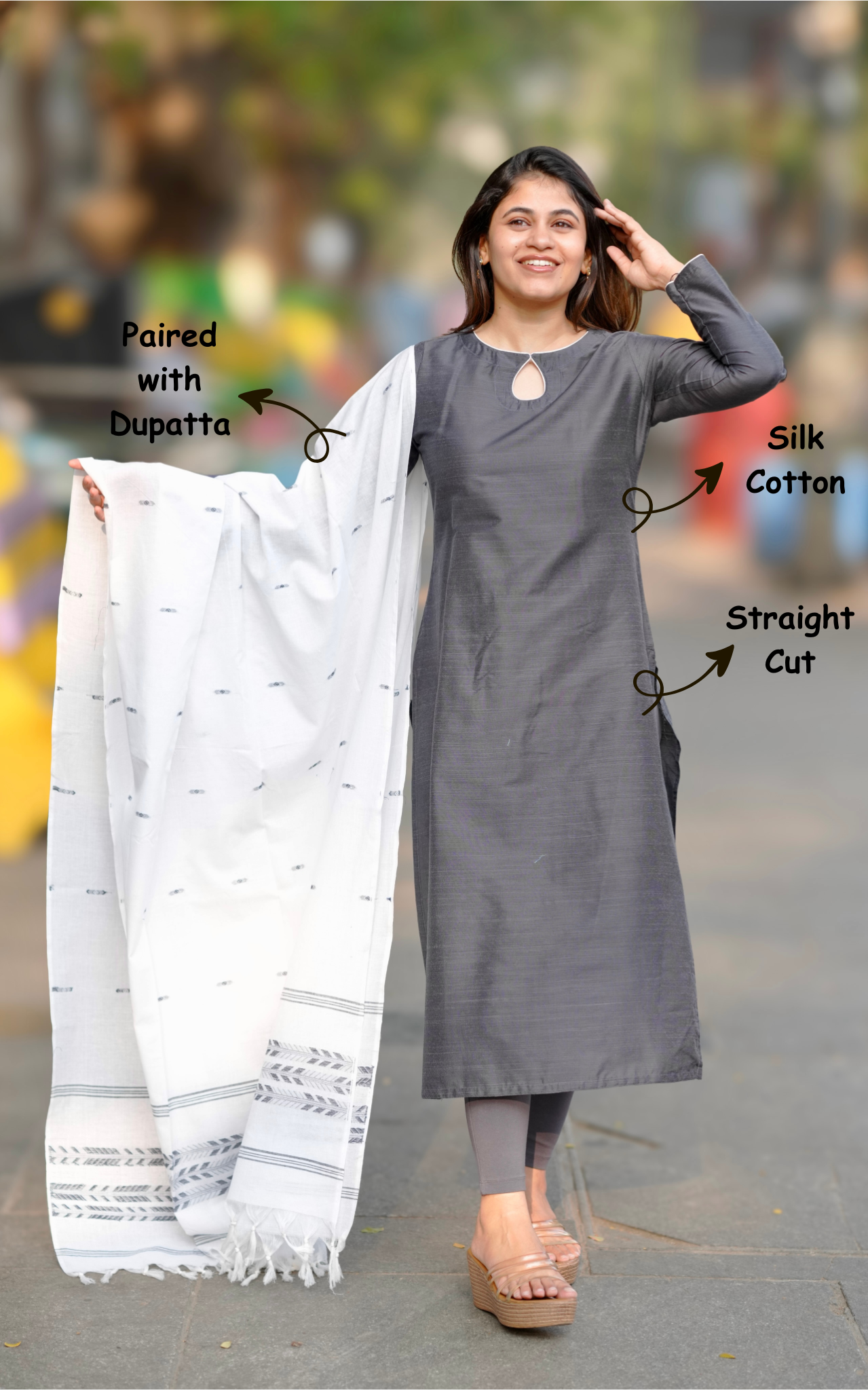 Nakshathra G (Kurti+Dupatta)