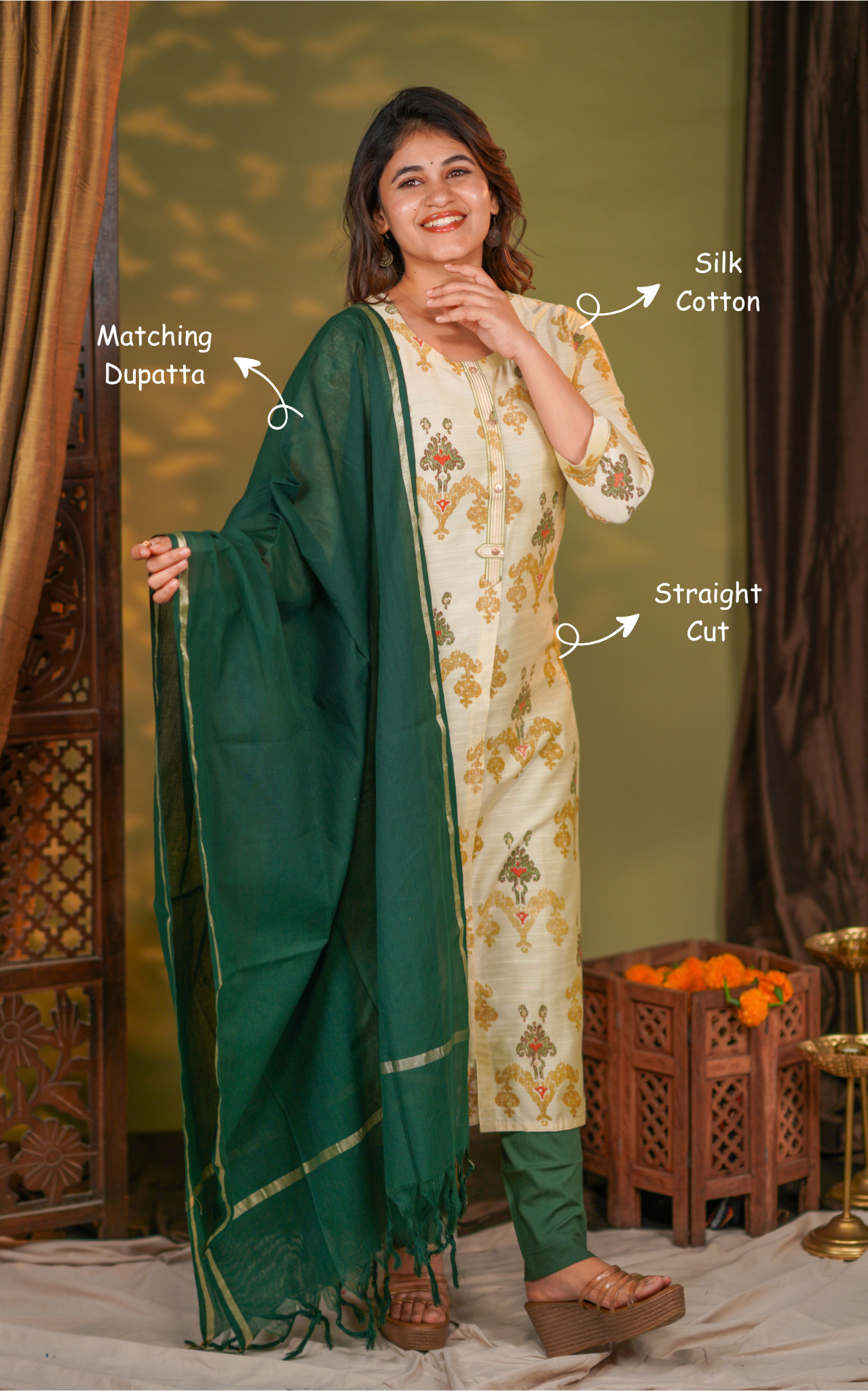 Yaazhini (Kurti+Dupatta)