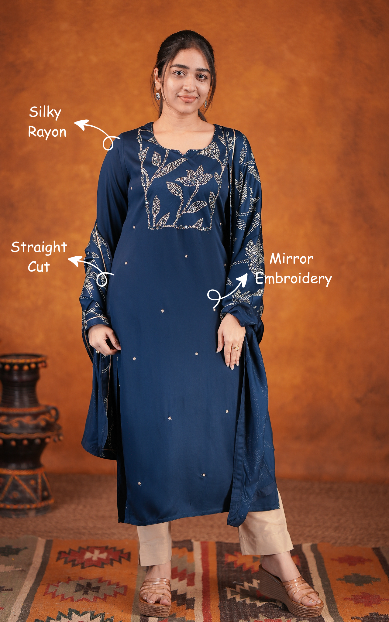 Prathiksha A (Kurti+Dupatta)