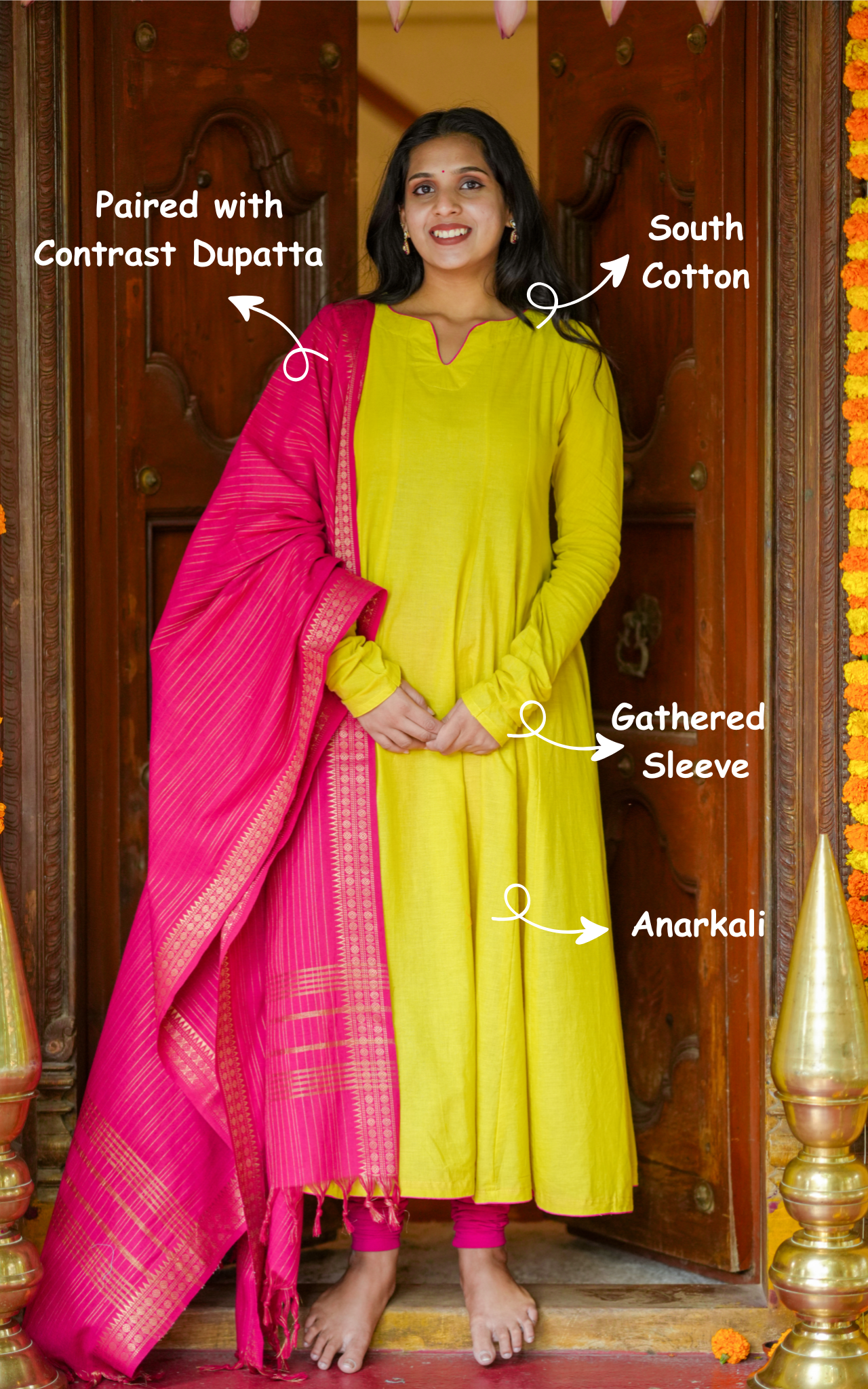 Menmozhi B (Kurti+Dupatta)