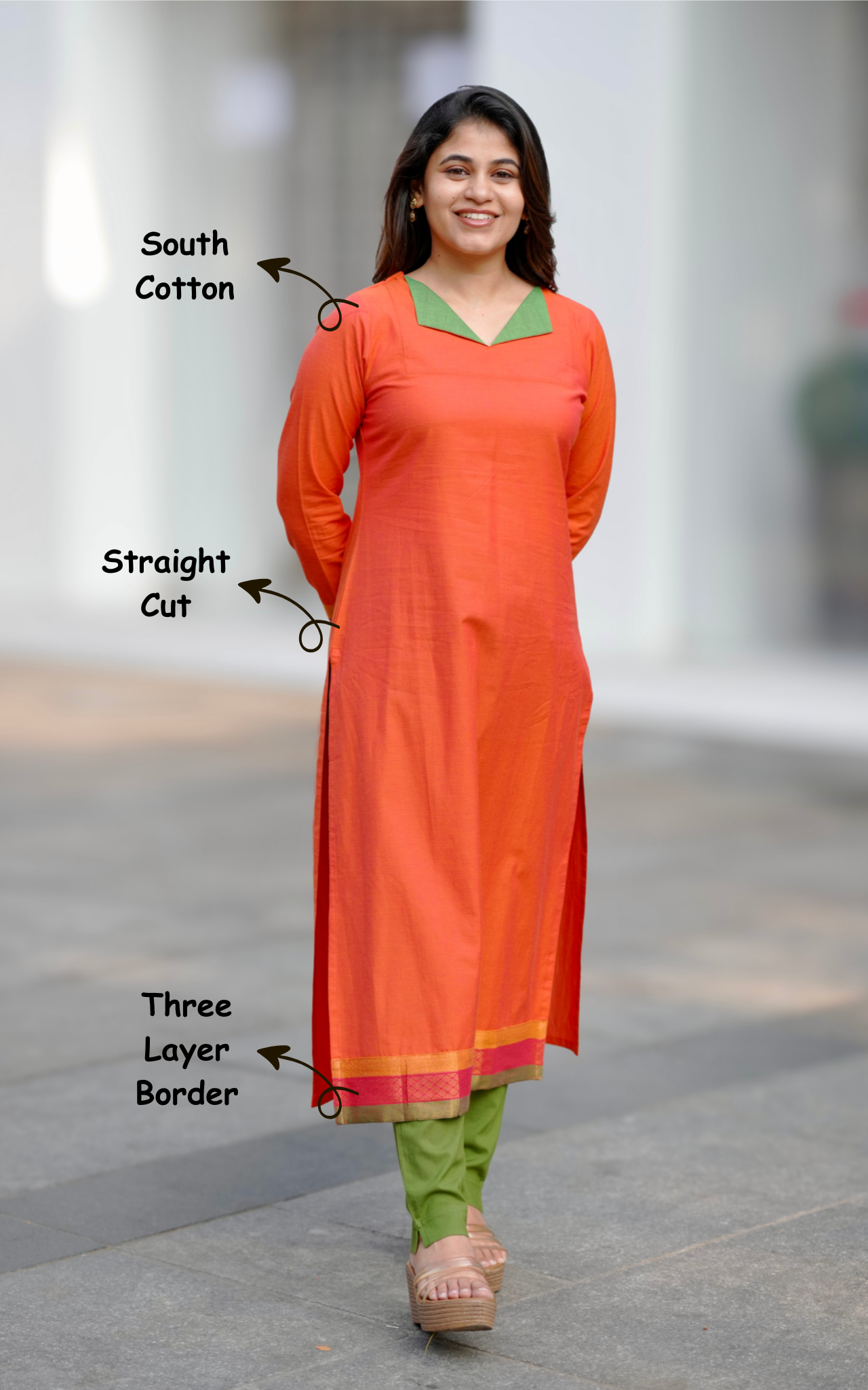 orange ethnic cotton kurti
traditional orange kurti for women
ethnic straight cut kurti
festive cotton kurti for women