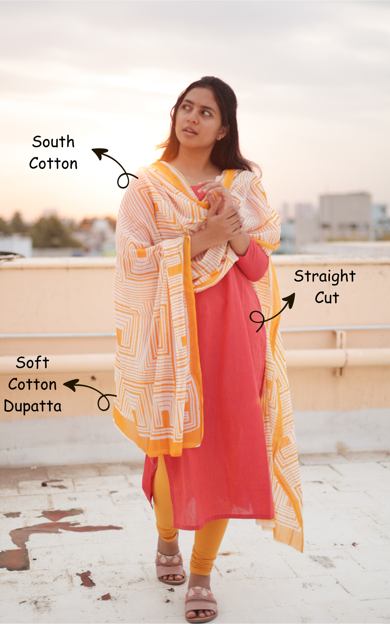 Raja Rani Nazriya Dark Peach (Kurti+Dupatta)