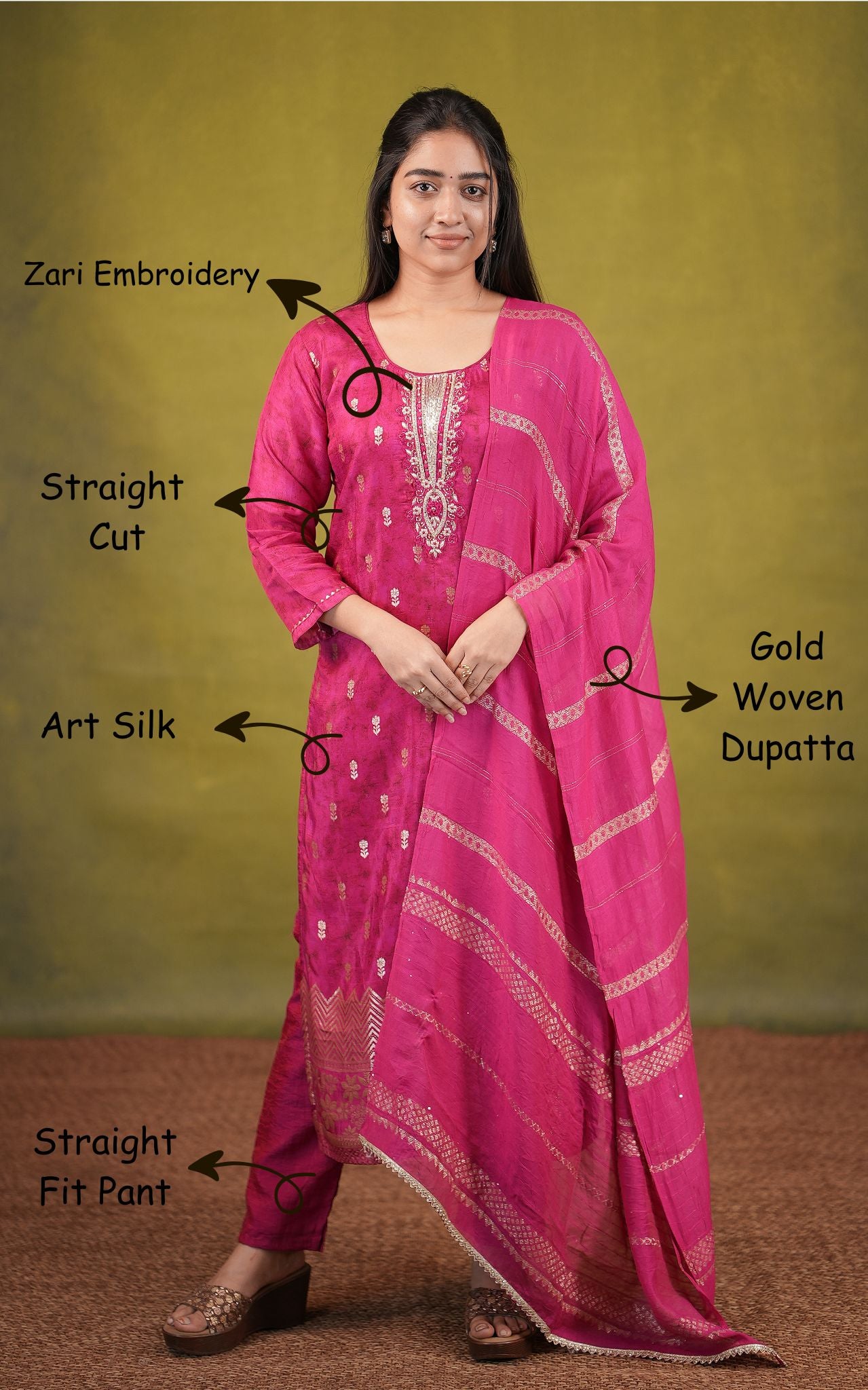 Tharini (Kurti+Pant+Dupatta)