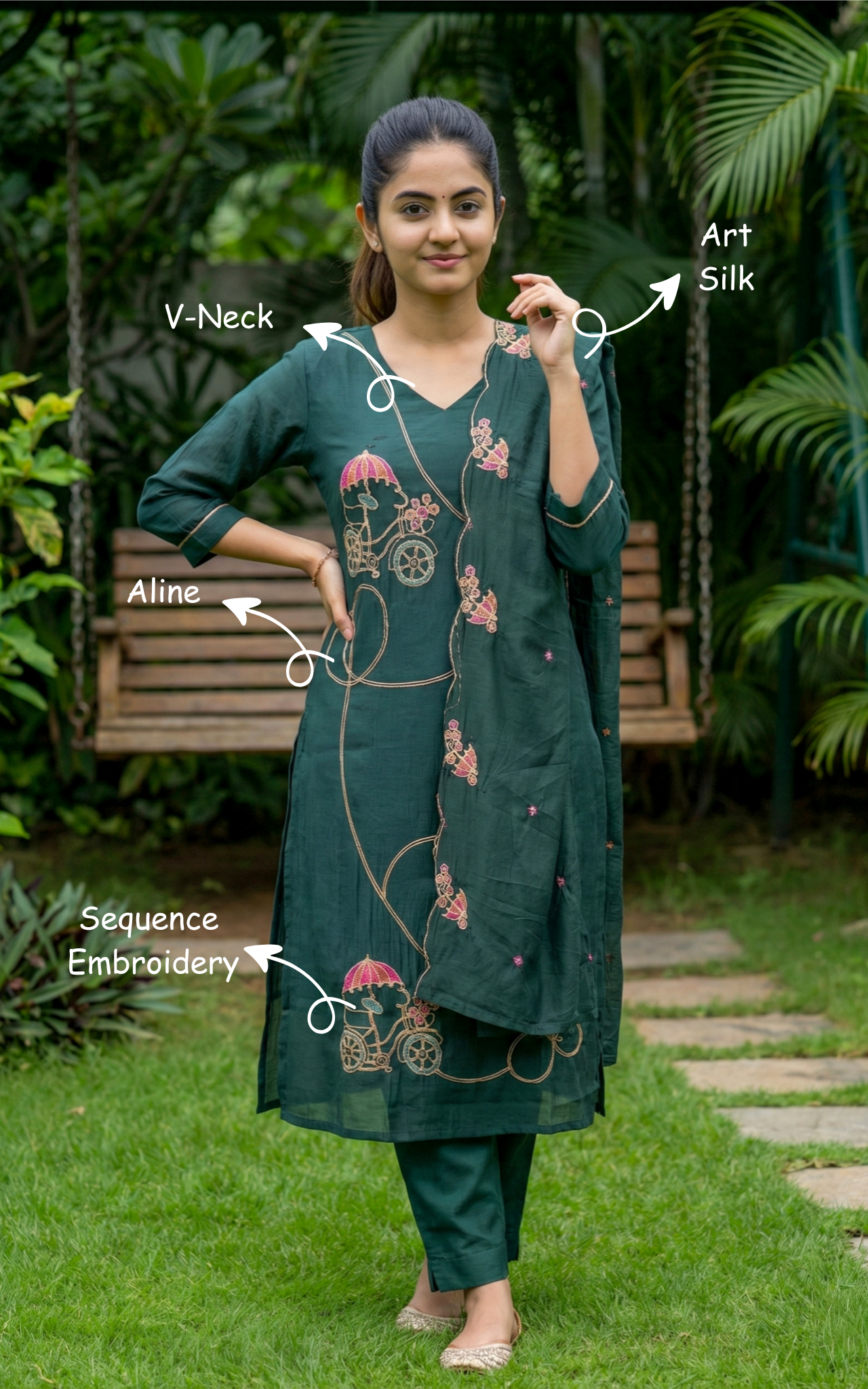 Yakshini B (Kurti+Dupatta)