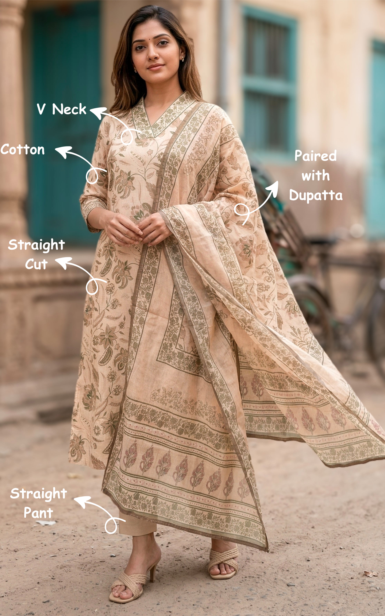 Esther (Kurti+Pant+Dupatta)
