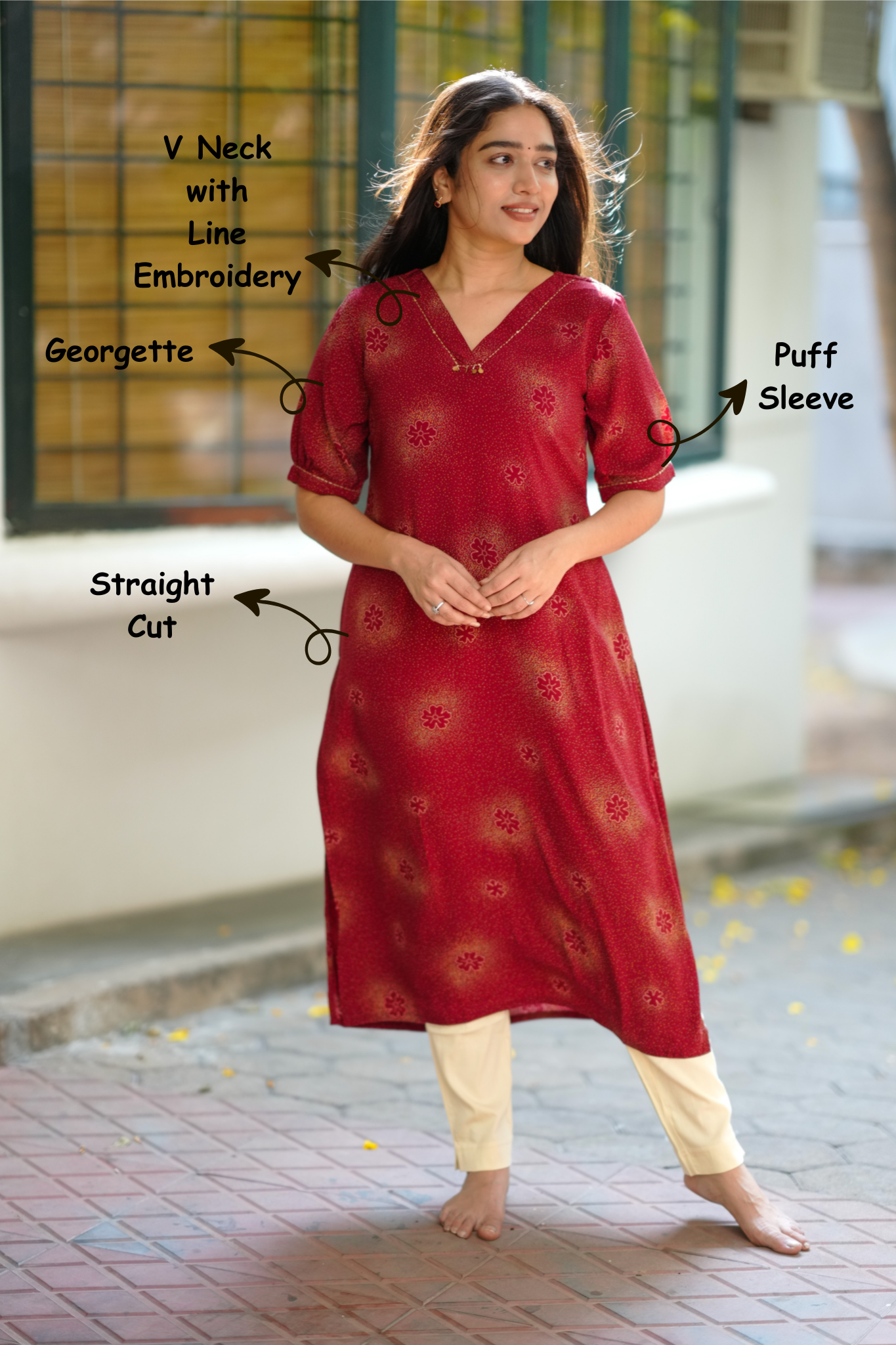 Party Wear Georgette Kurti for Women
Stylish Maroon Kurti for Women