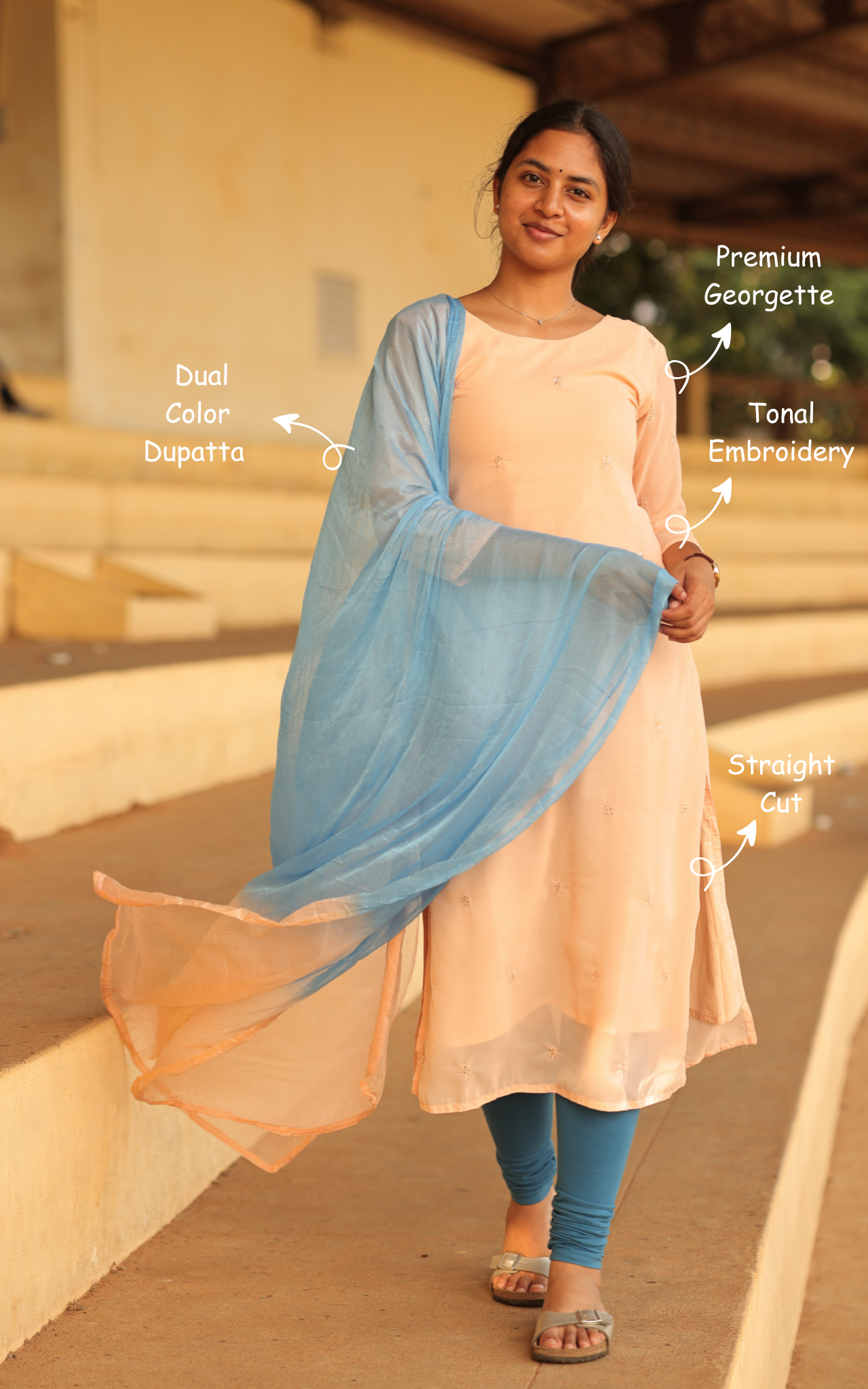 Peach & Blue style color