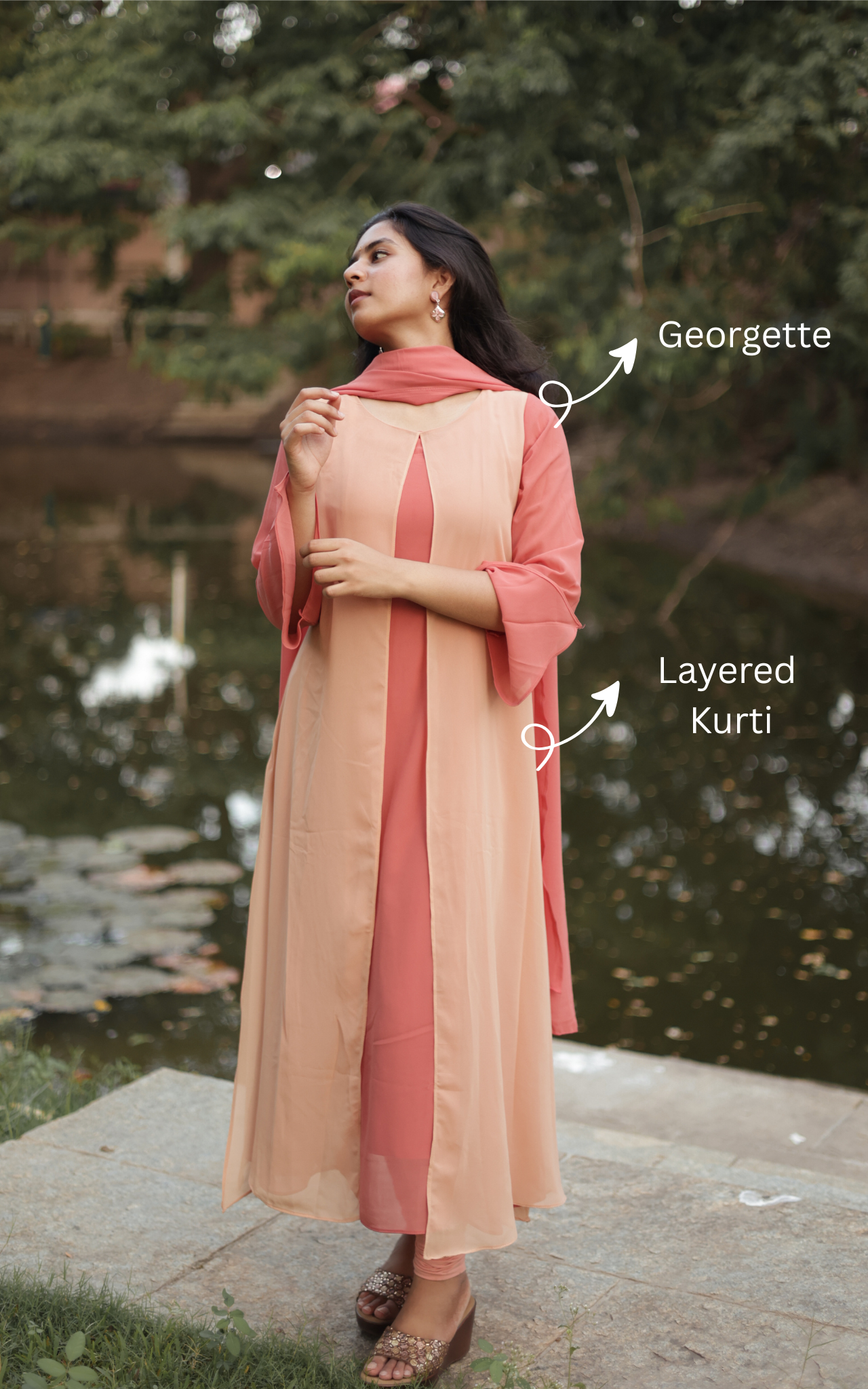 Munbe Vaa Rust (Kurti+Dupatta)