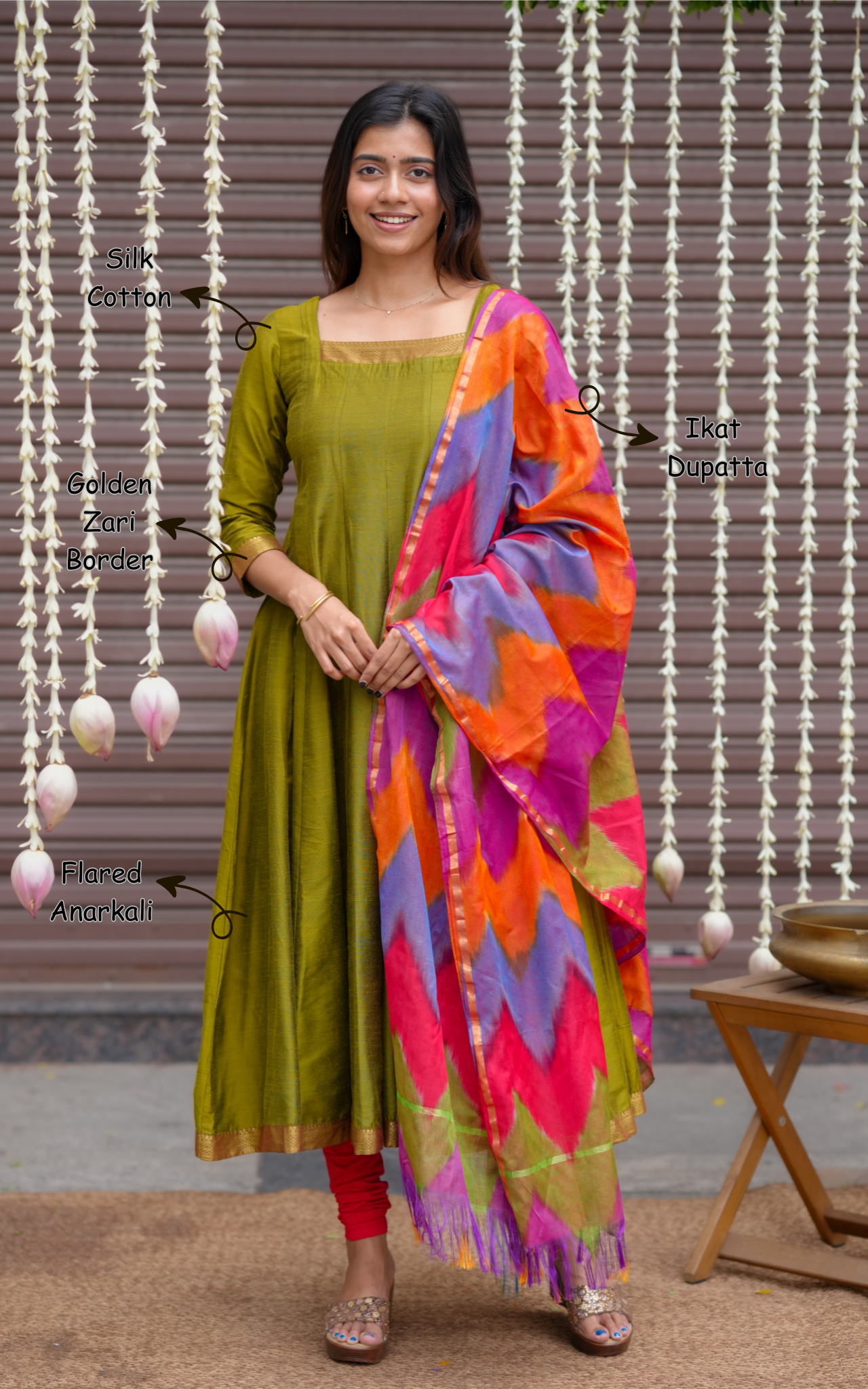 Suzhali Mehandi Green (Kurti+Dupatta)