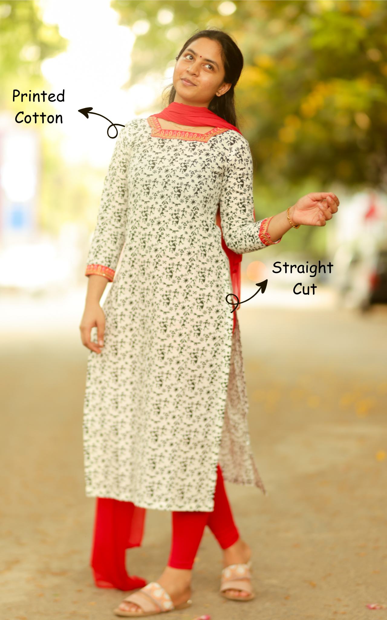 Festive straight kurti set