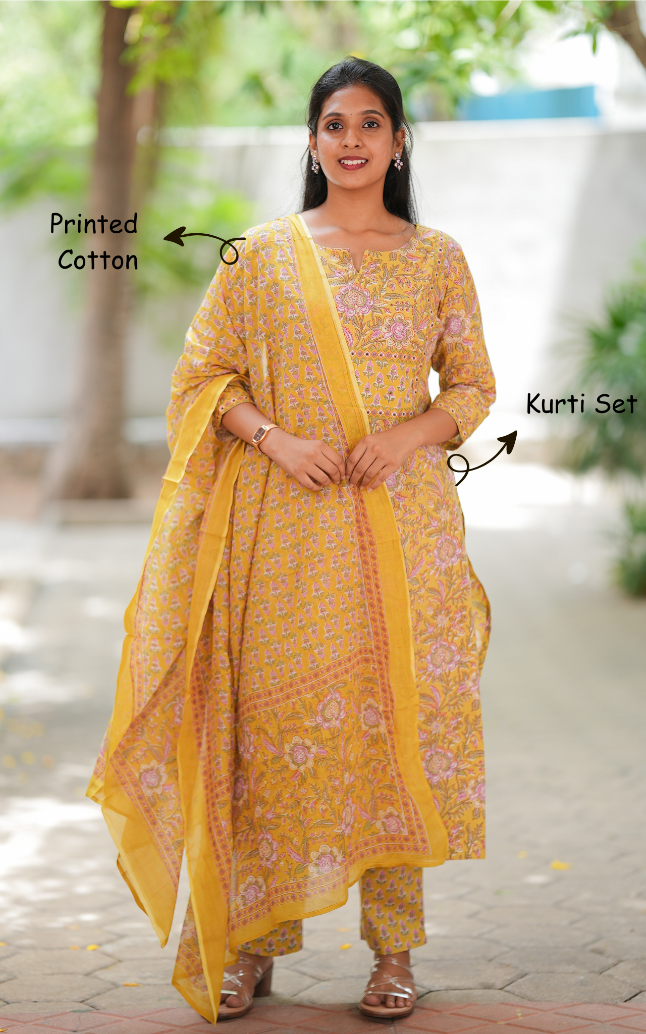 Yuvapriya Yellow (Kutri+Pant+Dupatta)