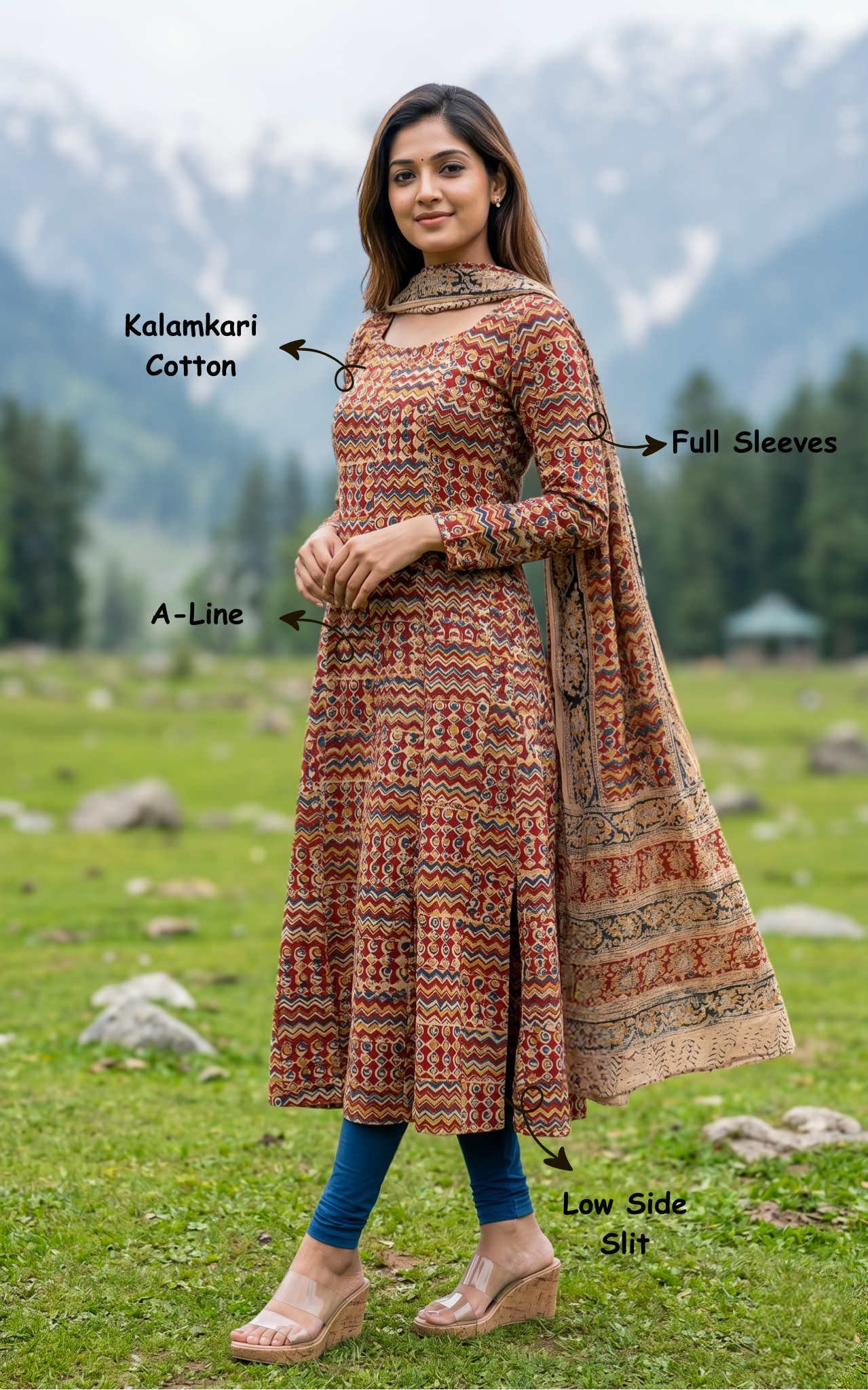 Jesintha A (Kurti+Dupatta)