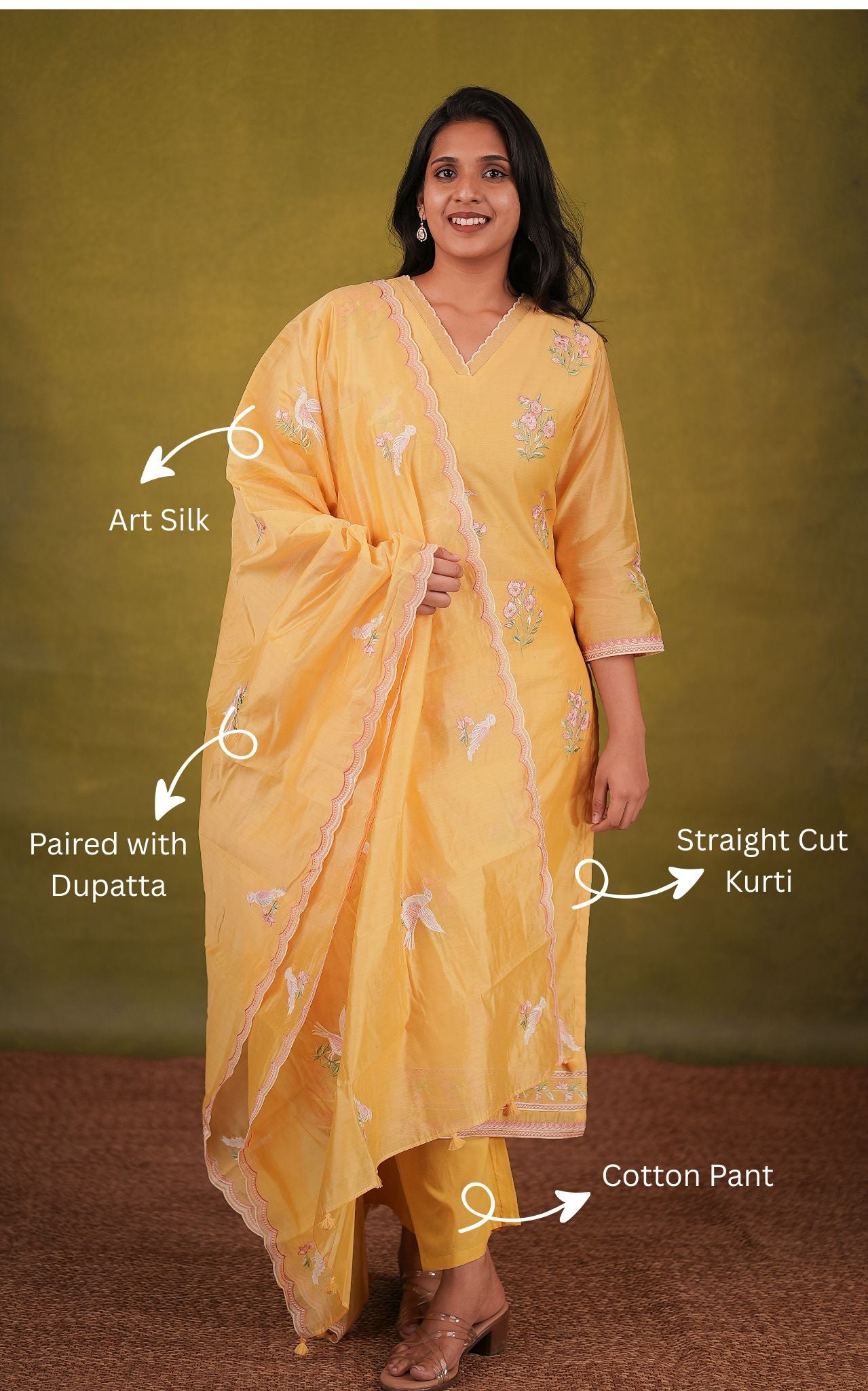 Eliyana (Kurti+Pant+Dupatta)