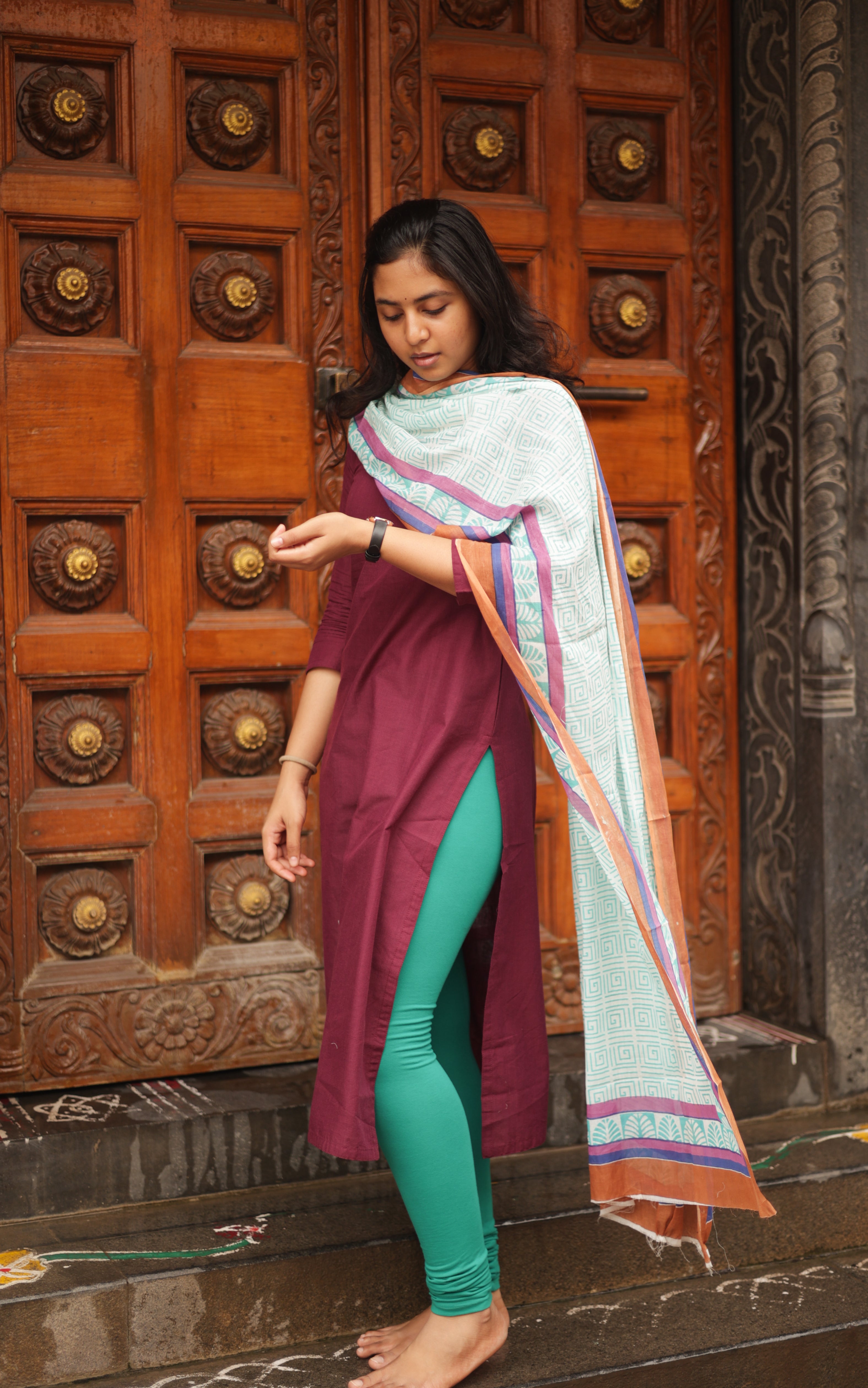 Raja Rani Nazriya Plum (Kurti+Dupatta) KURTIS instore