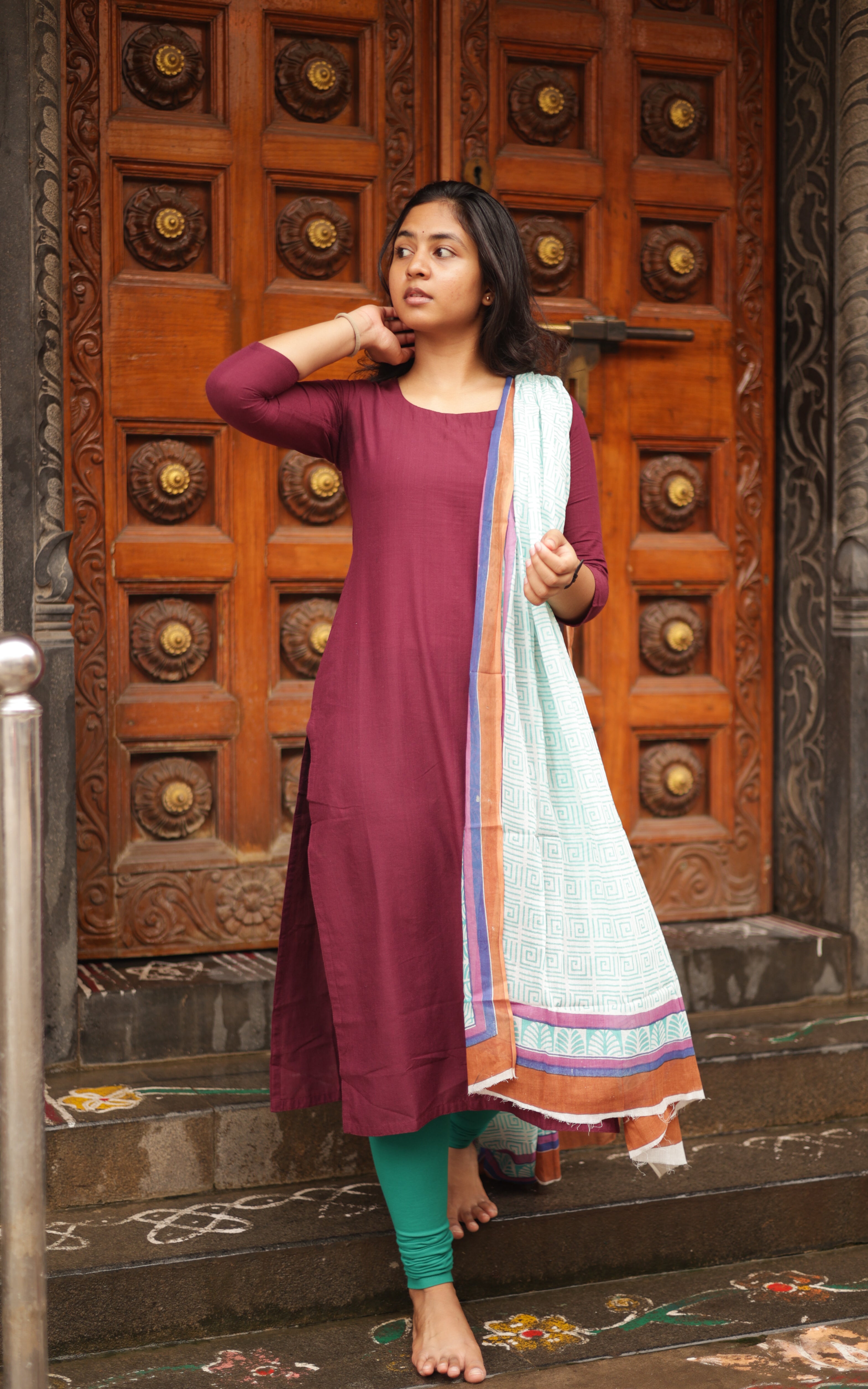 Raja Rani Nazriya Plum (Kurti+Dupatta) KURTIS instore