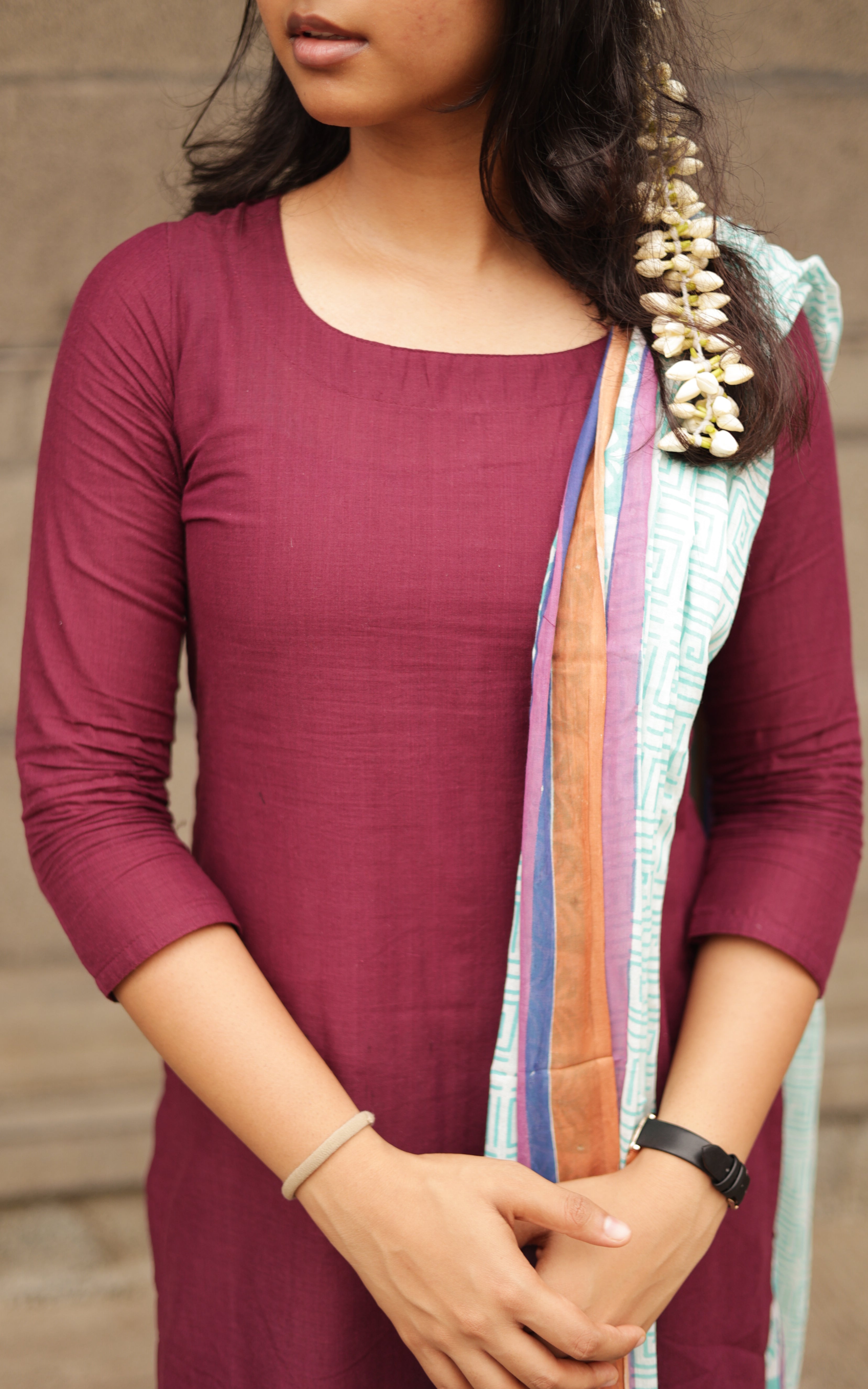 Raja Rani Nazriya Plum (Kurti+Dupatta) KURTIS instore