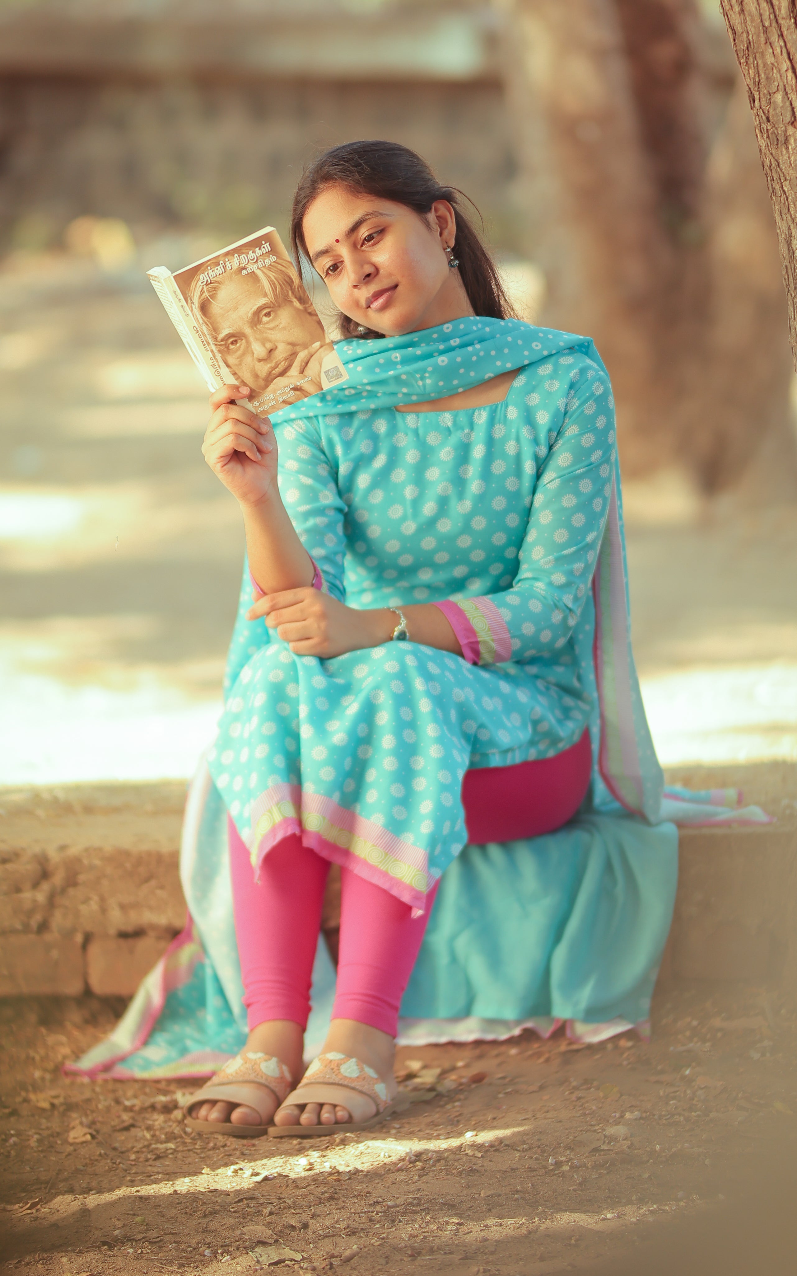 Kalloori Sky Blue (Kurti+Dupatta)