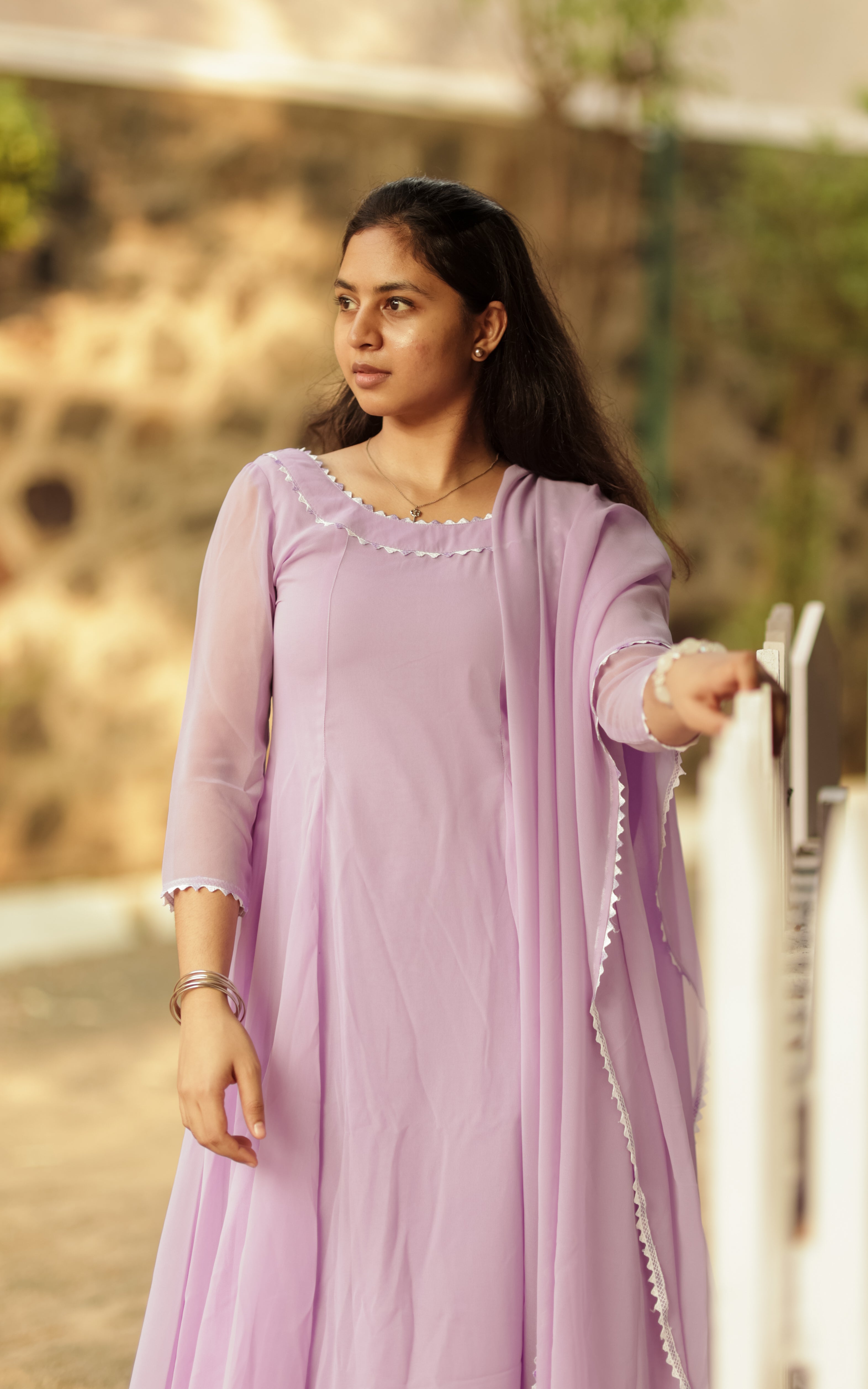 instore kurti Om Shanti Oshanna Lavendar (Kurti+Dupatta)