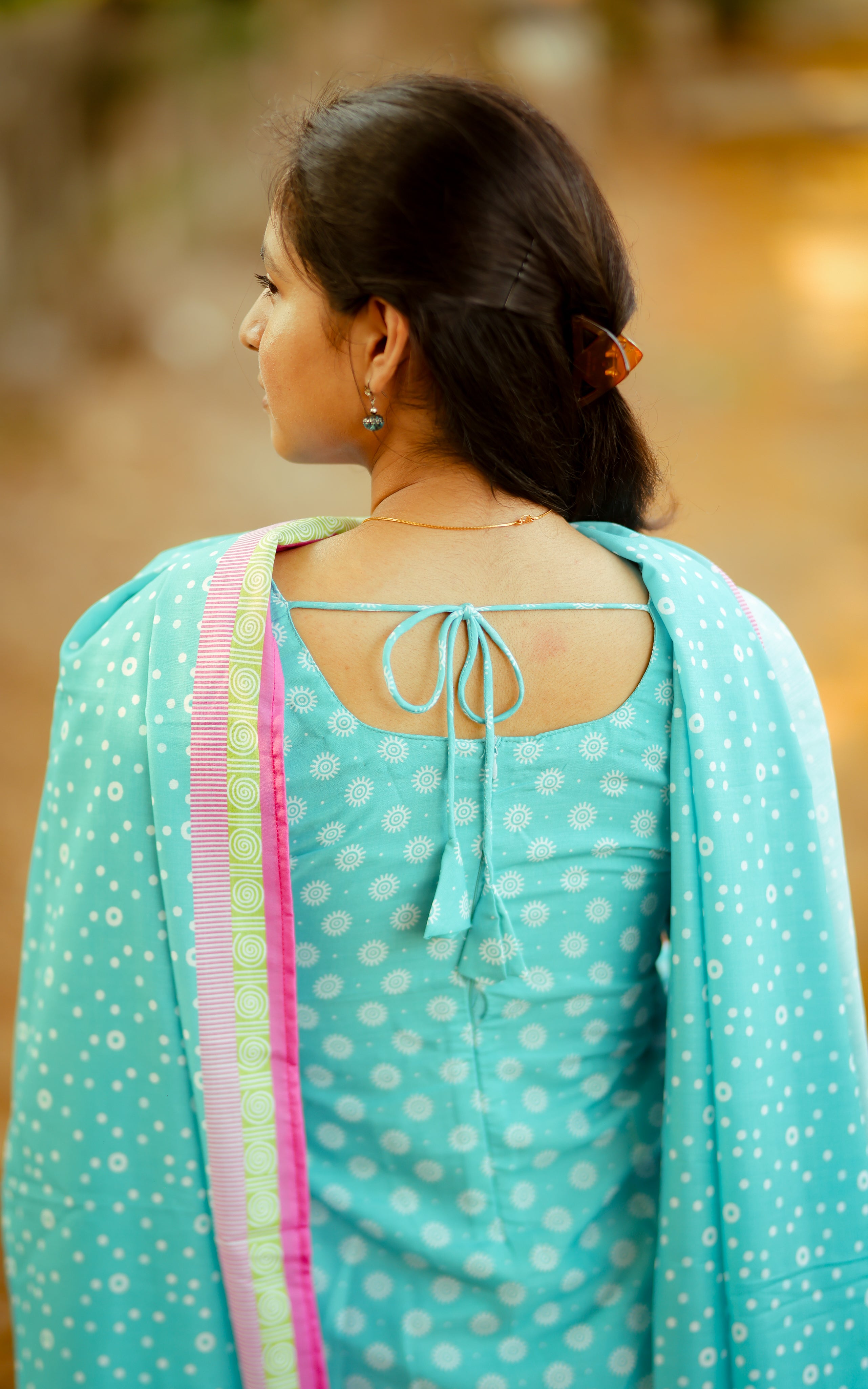 Kalloori Sky Blue (Kurti+Dupatta)