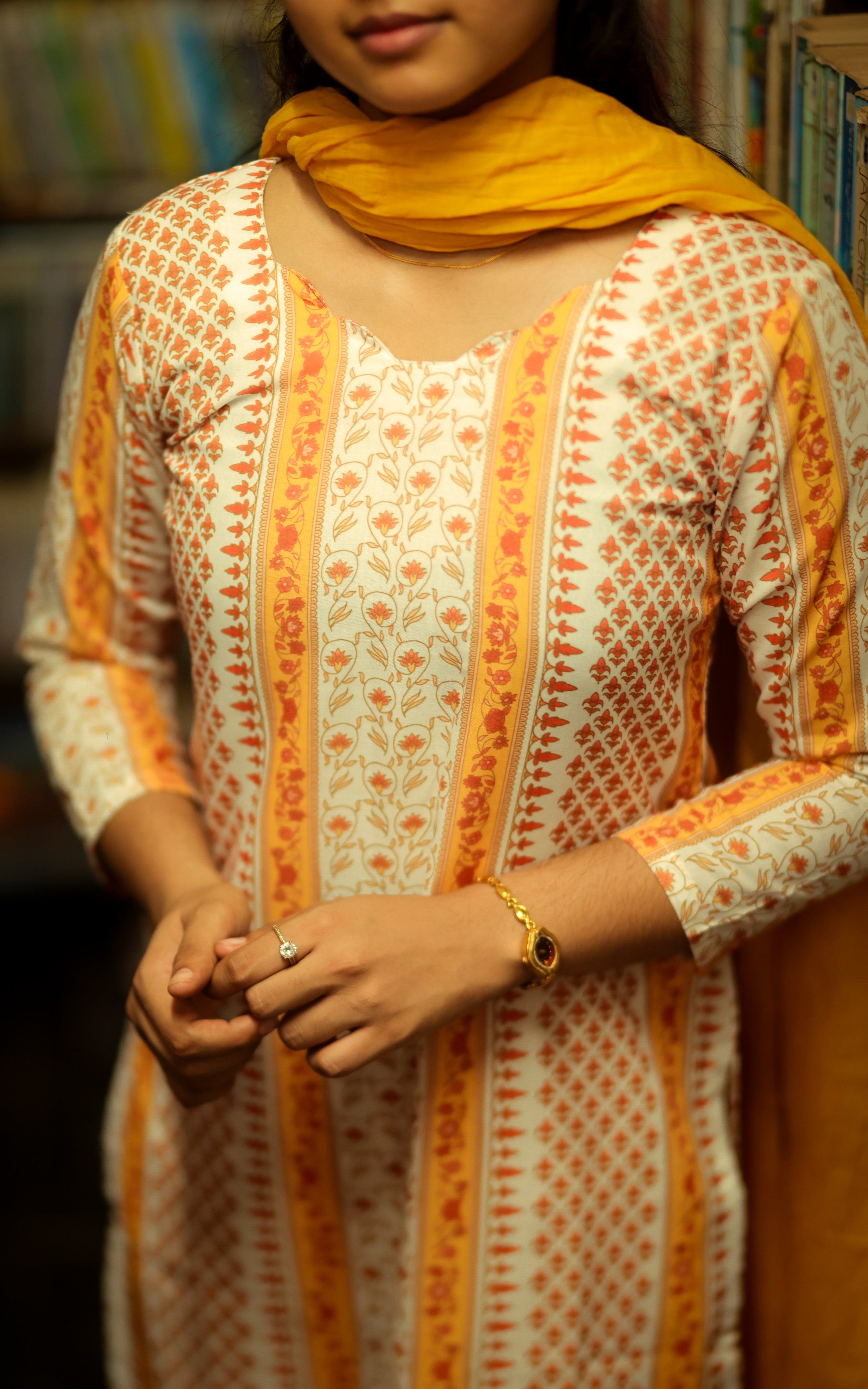 Kalloori Mustard (Kurti+Dupatta)