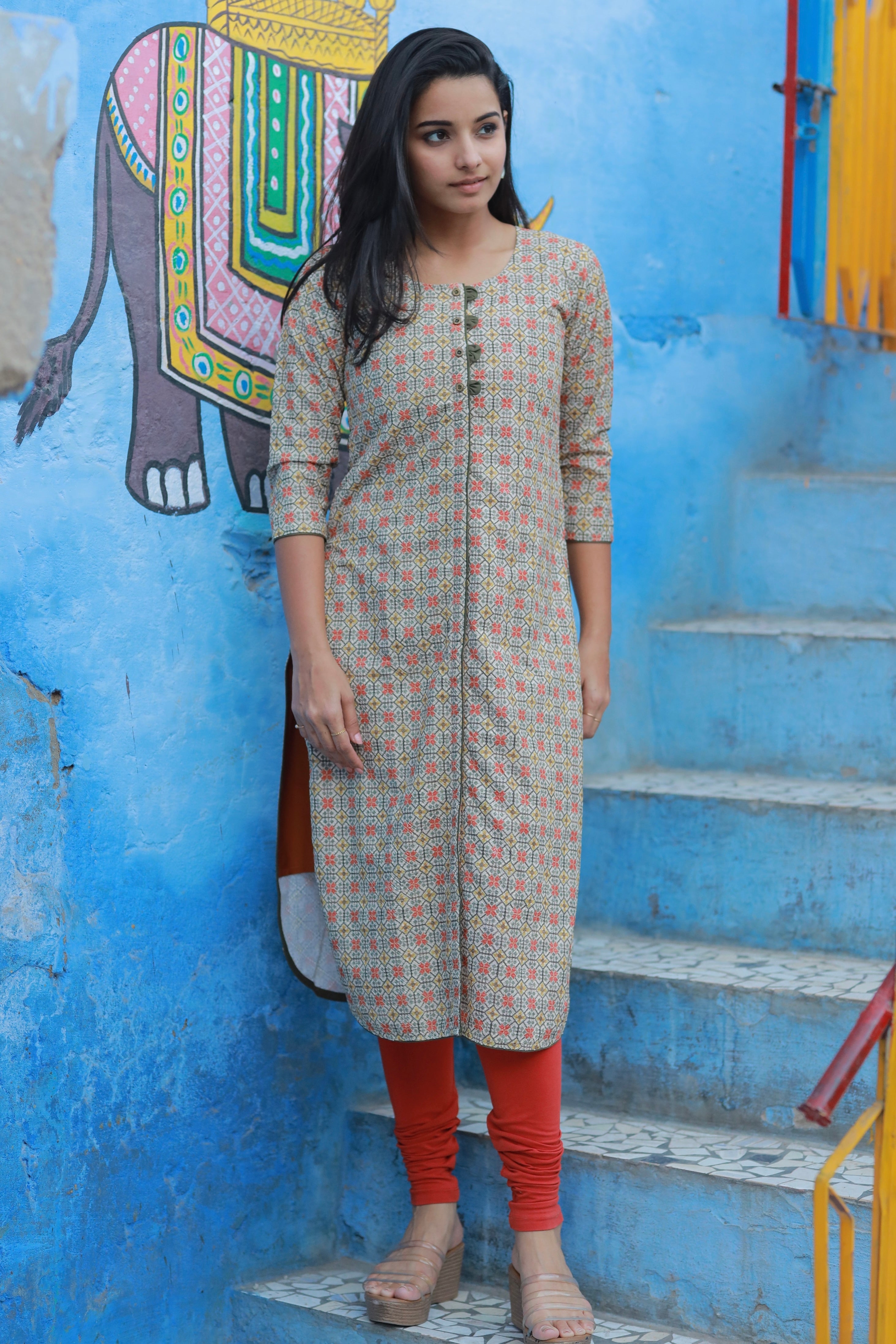 Maxi kurti 2024 with jeans