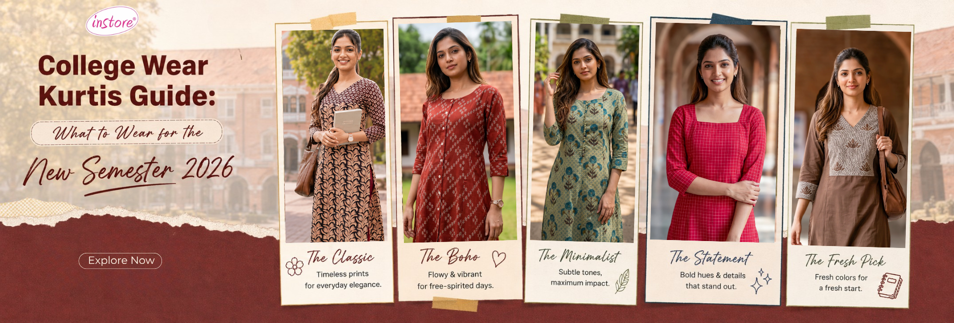 Instore - College Wear Kurtis Guide: What to Wear for the New Semester 2026