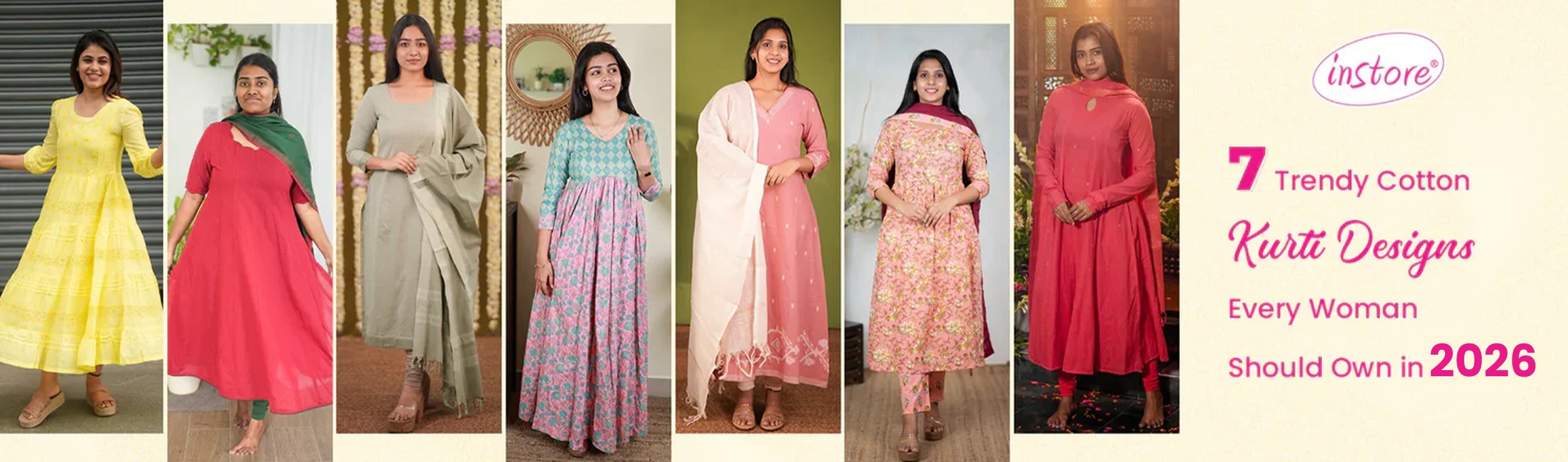 7 Trendy Cotton Kurti Designs Every Woman Should Own in 2026 - Instore