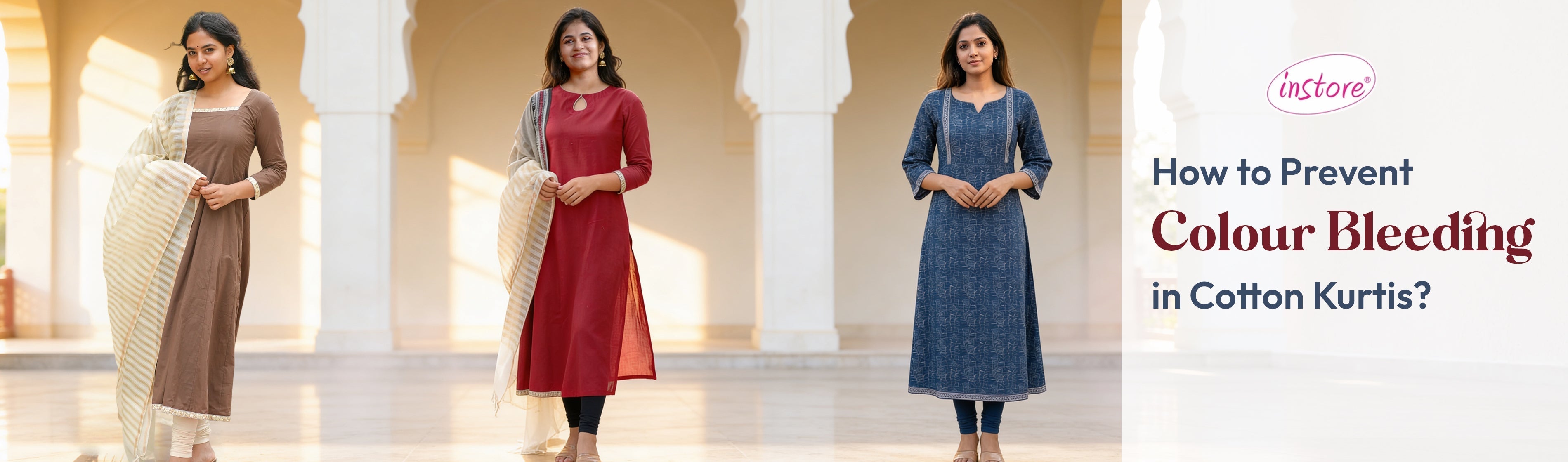 Instore - How to Prevent Colour Bleeding in Cotton Kurtis?