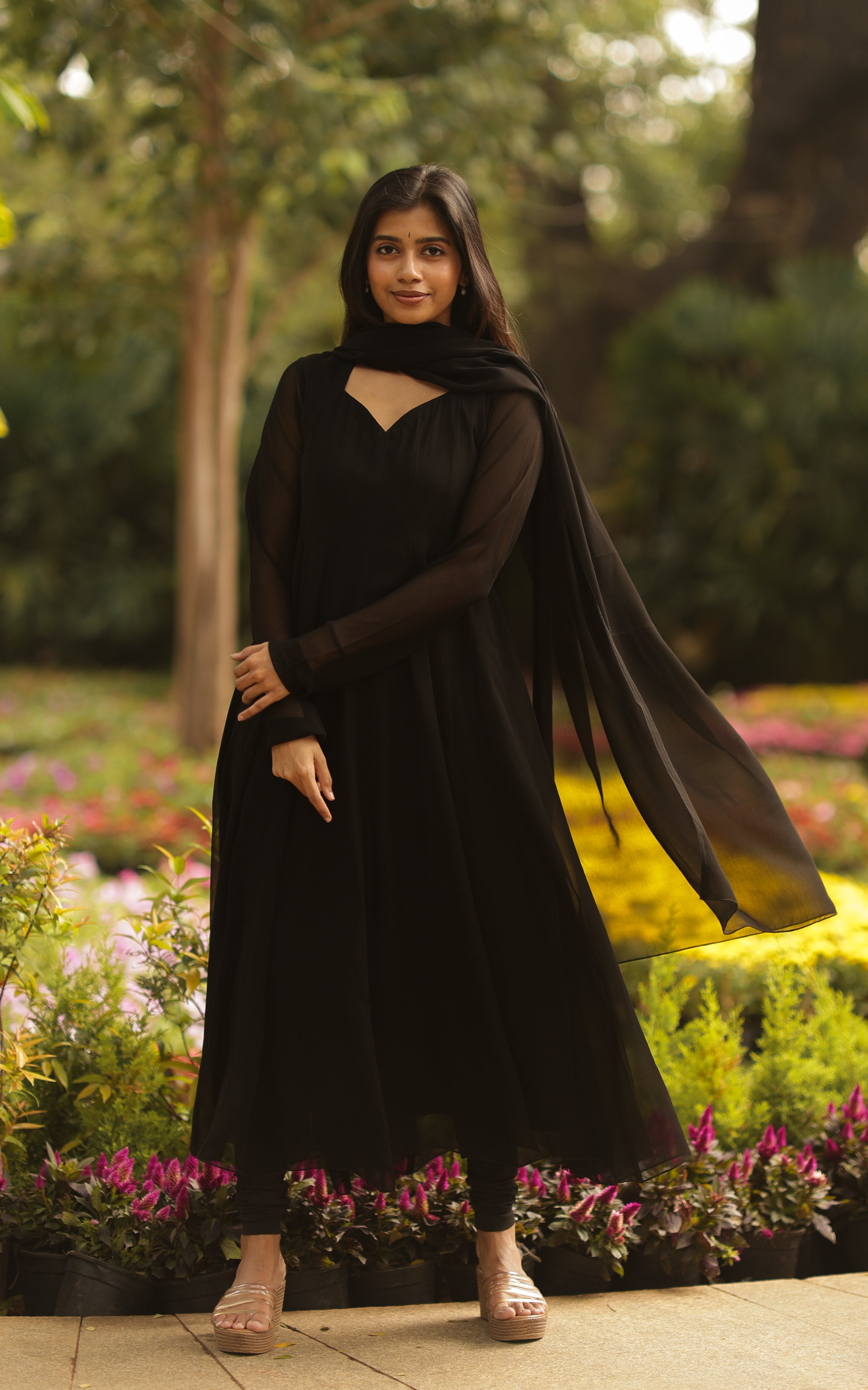 Kadhalar Dhinam Black A (Kurti+Dupatta) DELIVERY TIME: 20-25 DAYS KURTIS instore