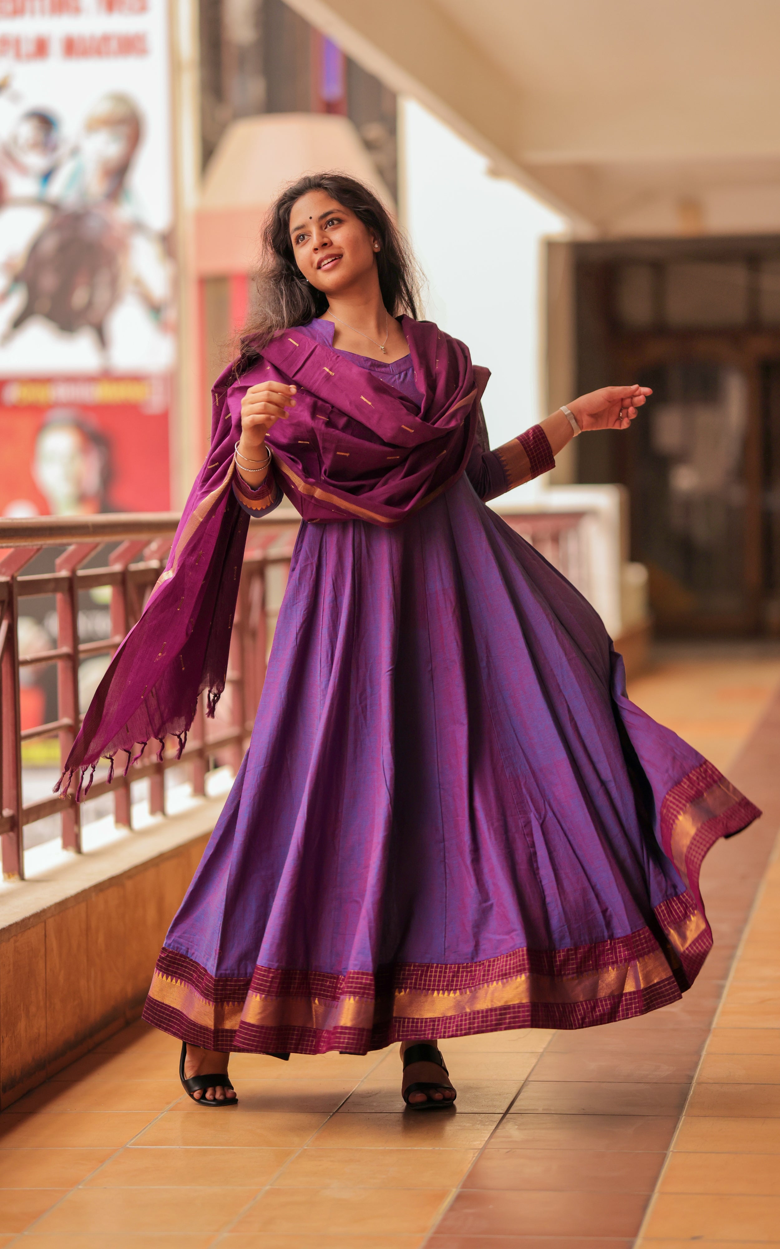 Aninagai Dark Purple (Kurti+Dupatta)