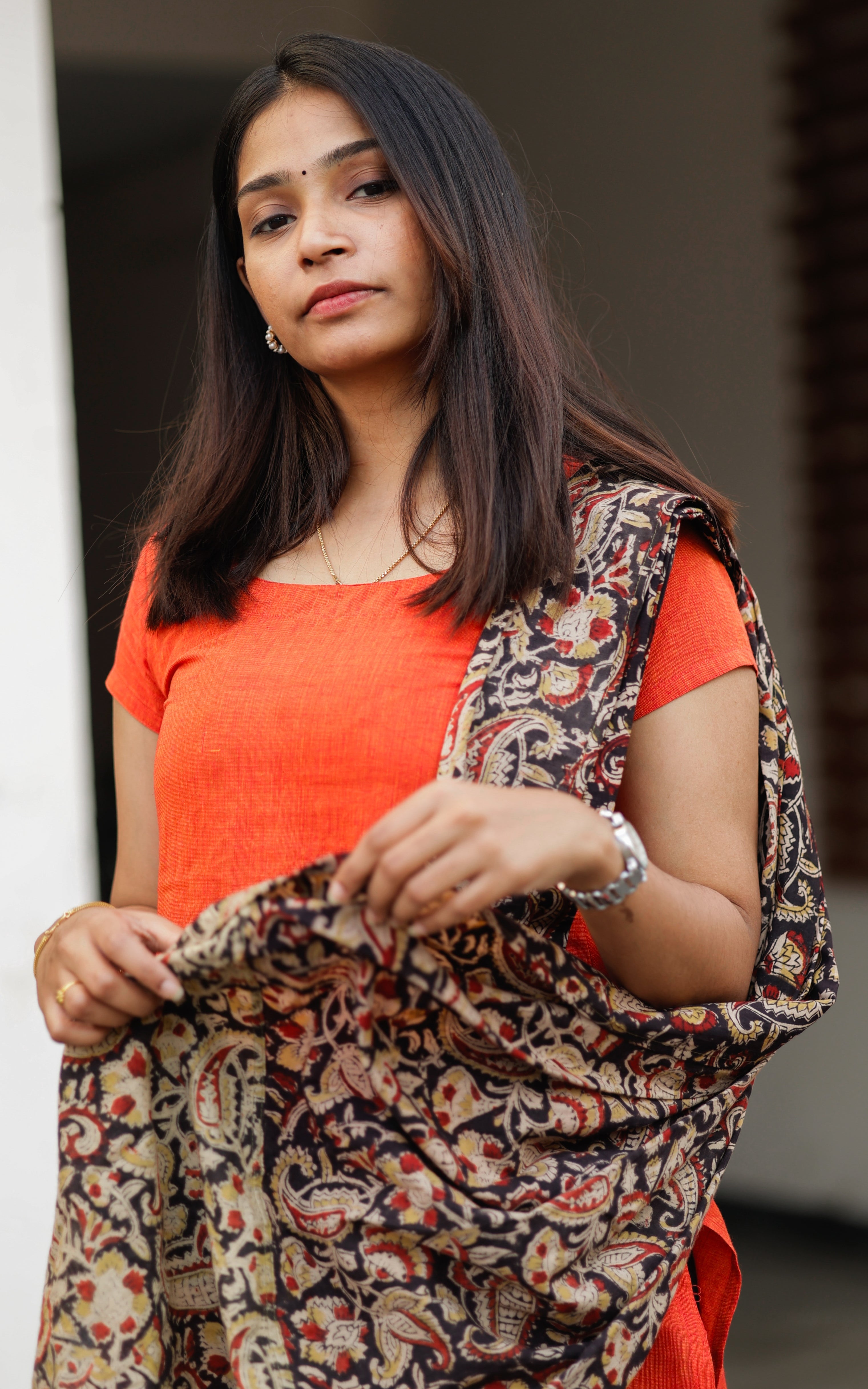 Yaradi Nee Mohini Nayan Orange (Kurti+Dupatta) KURTIS instore