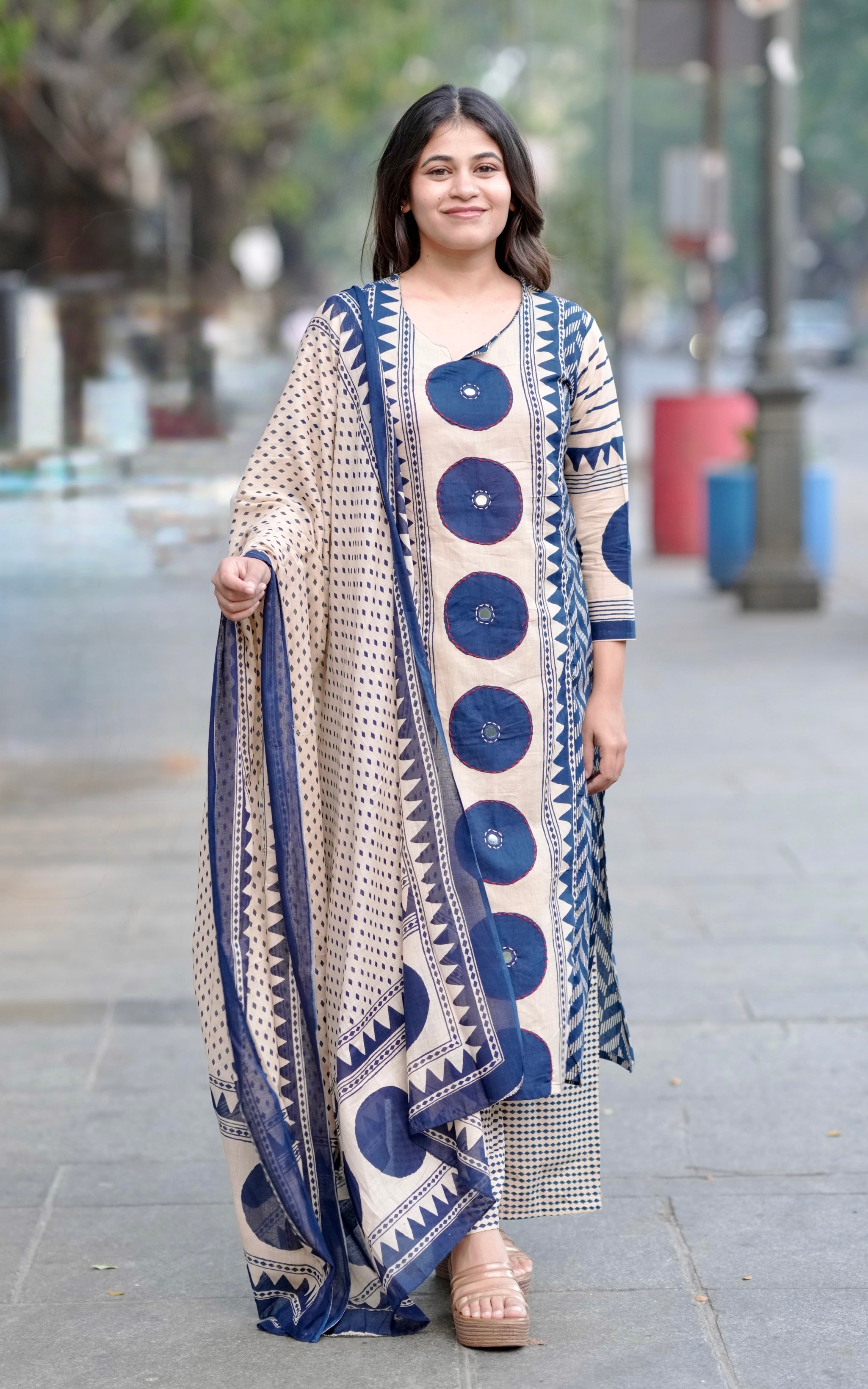 Avika Blue (Kurti+Pant+Dupatta)