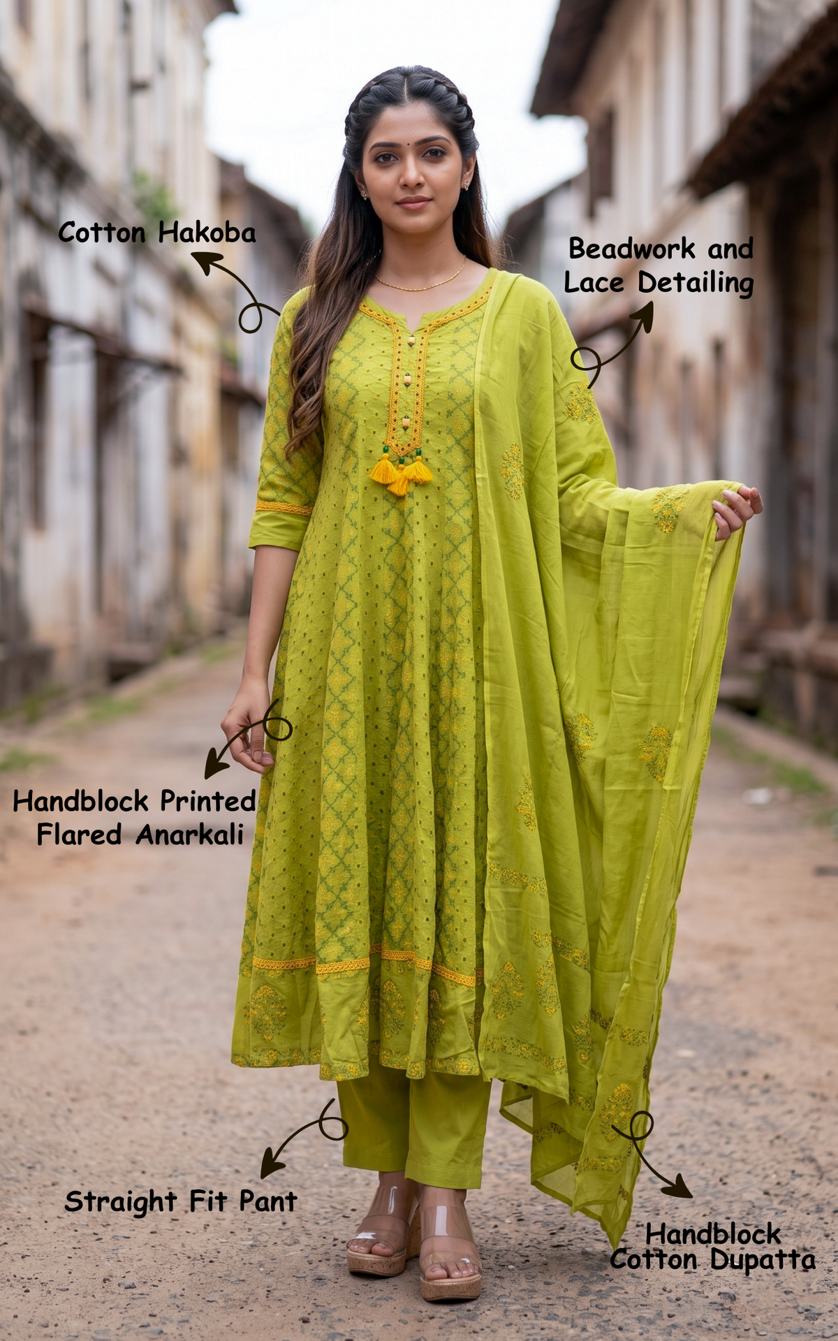 Pagal Nilavu (Kurti+Pant+Dupatta)