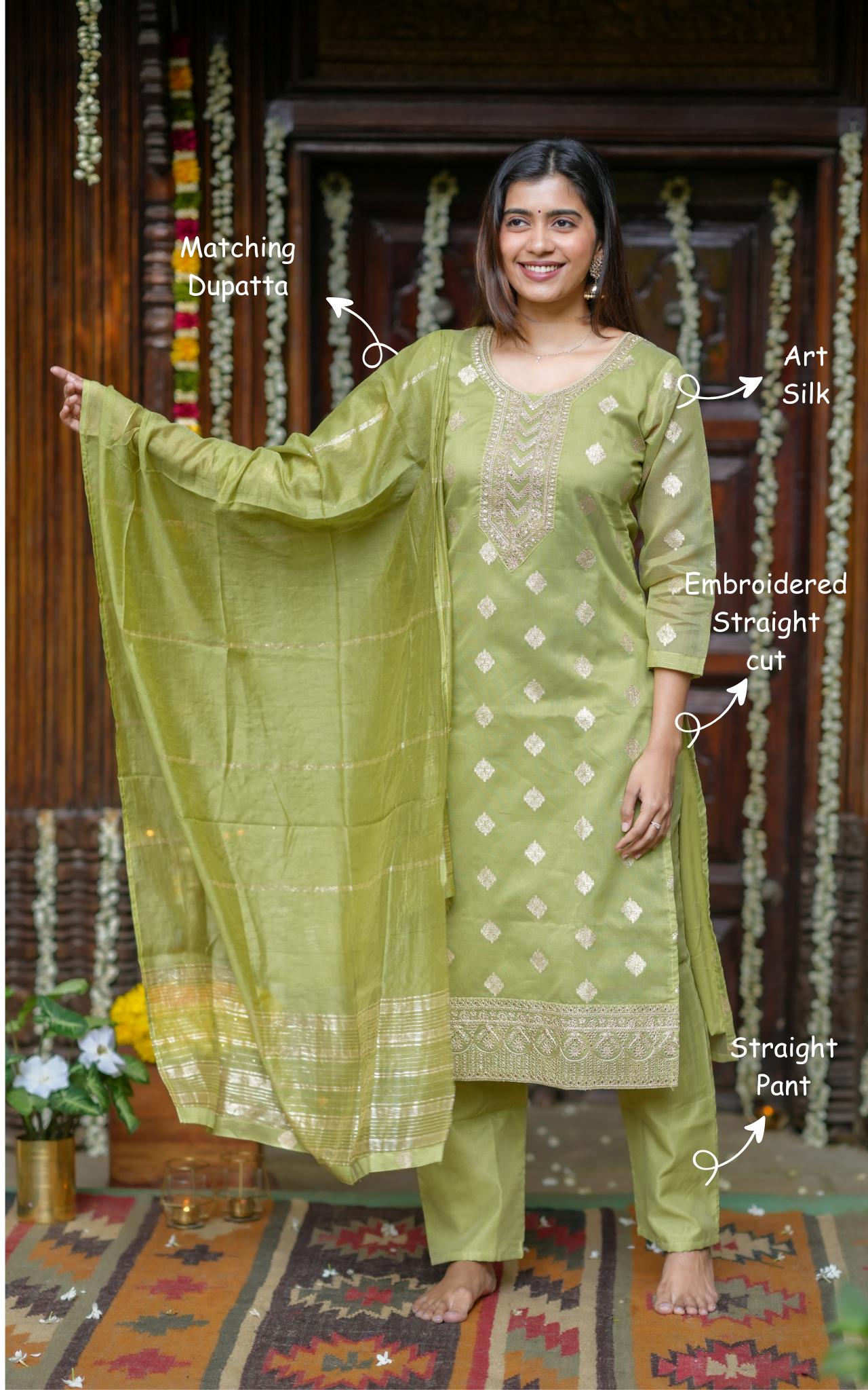 Pradeepa A (Kurti+Pant+Dupatta)