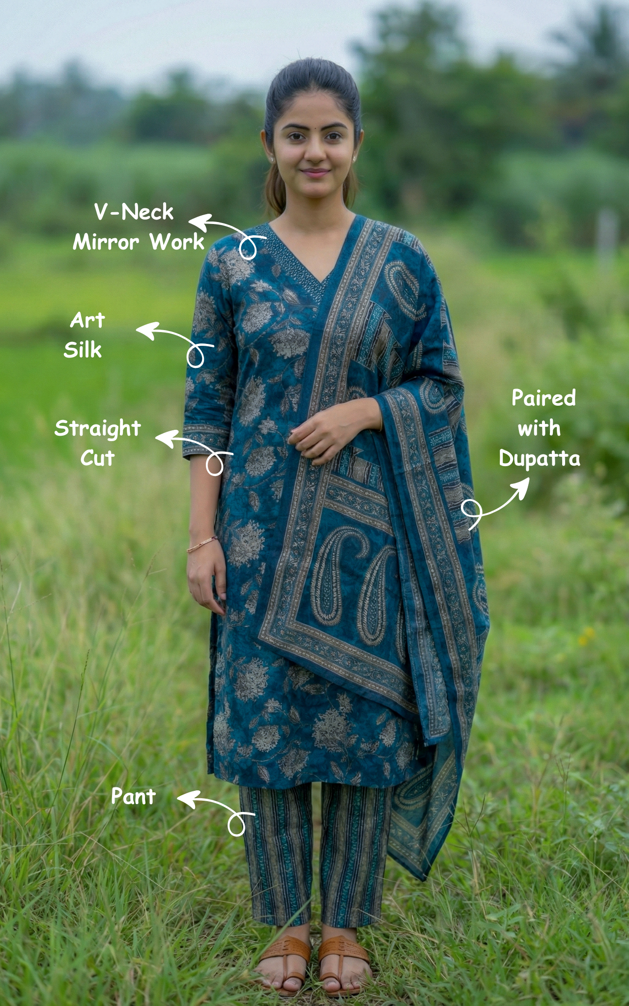 Lakshmipriya (Kurti+Pant+Dupatta)