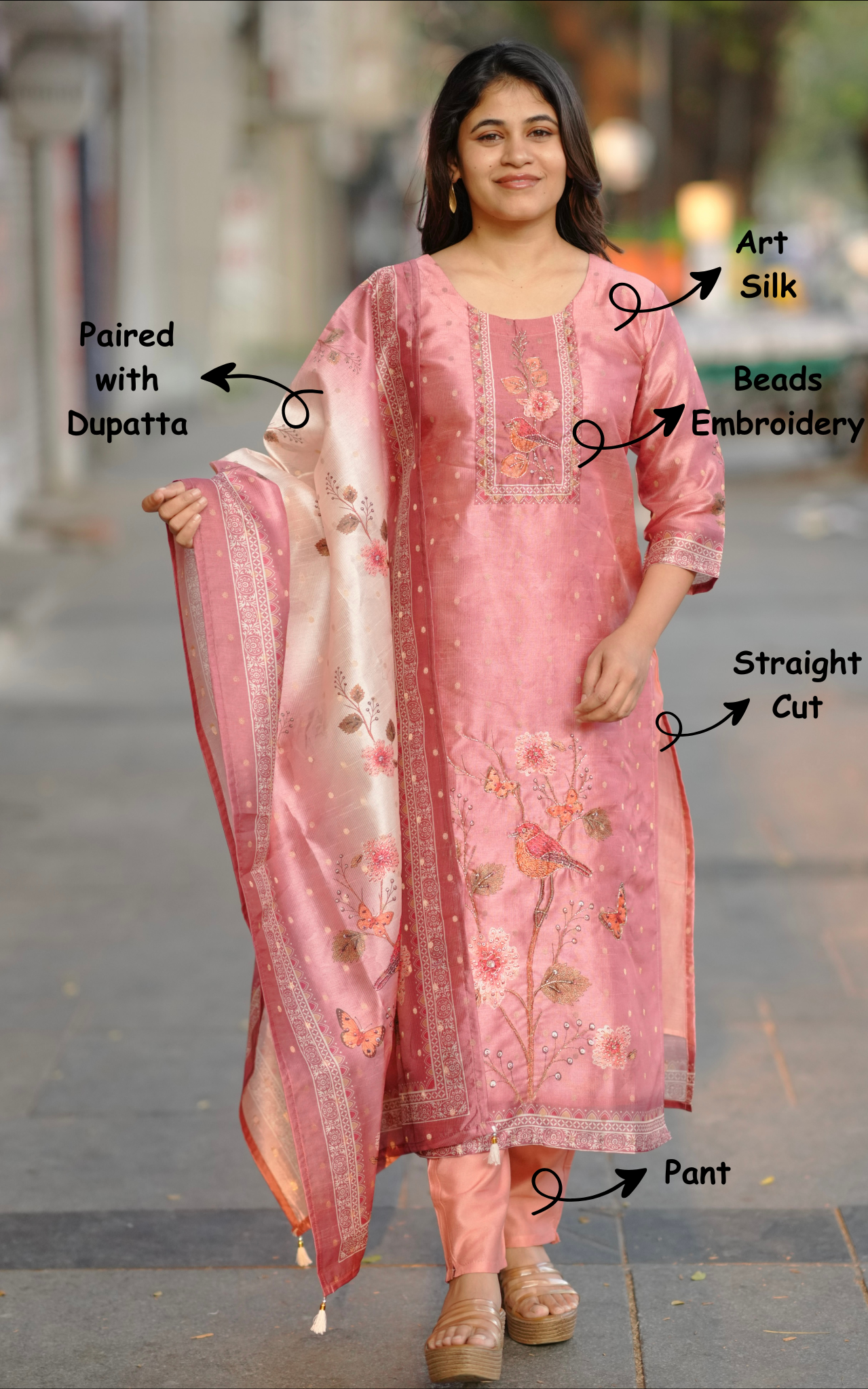 Saphira (Kurti+Pant+Dupatta)