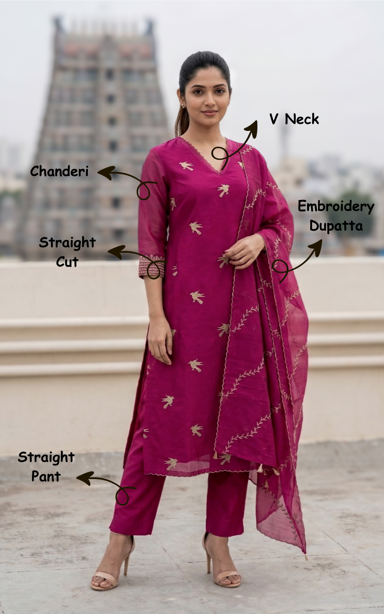 Siyara Pink (Kurti+Dupatta)
