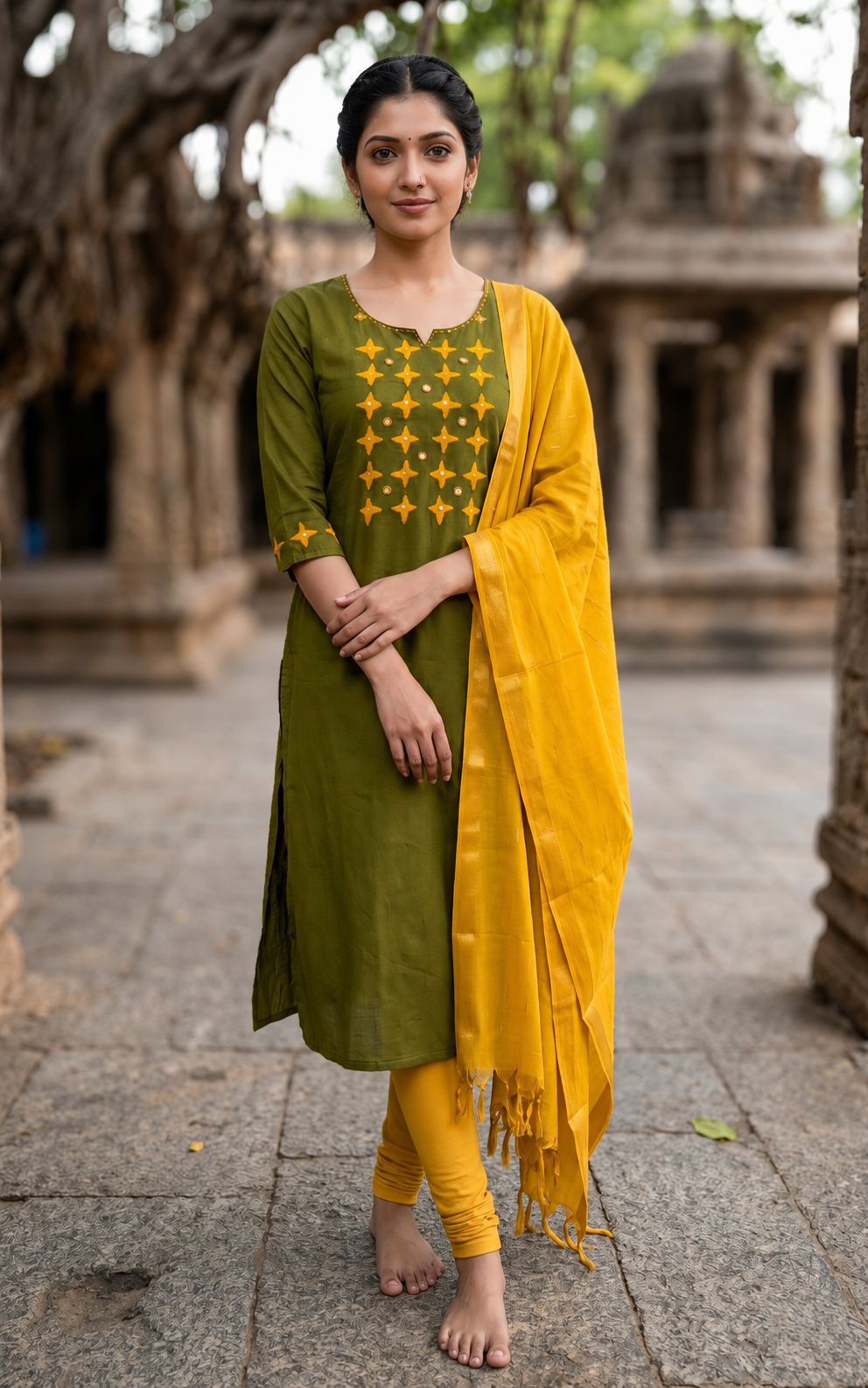 Shaya Green (Kurti+Dupatta)