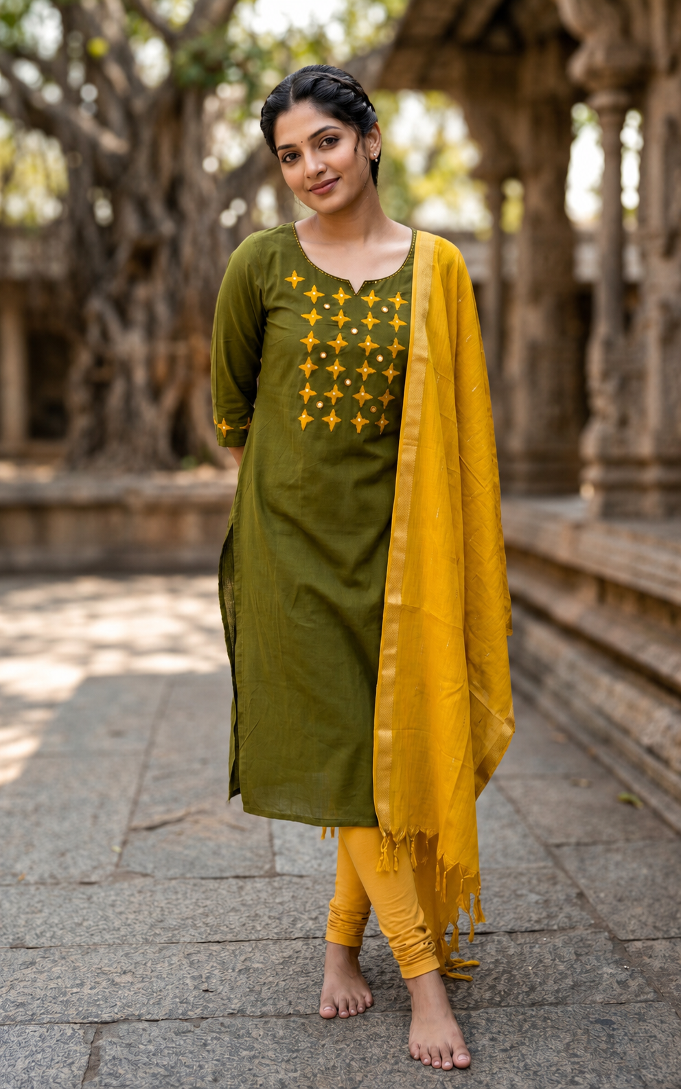 Shaya Green (Kurti+Dupatta)