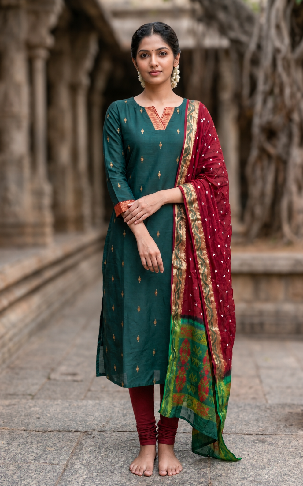 Myvizhi A (Kurti+Dupatta)