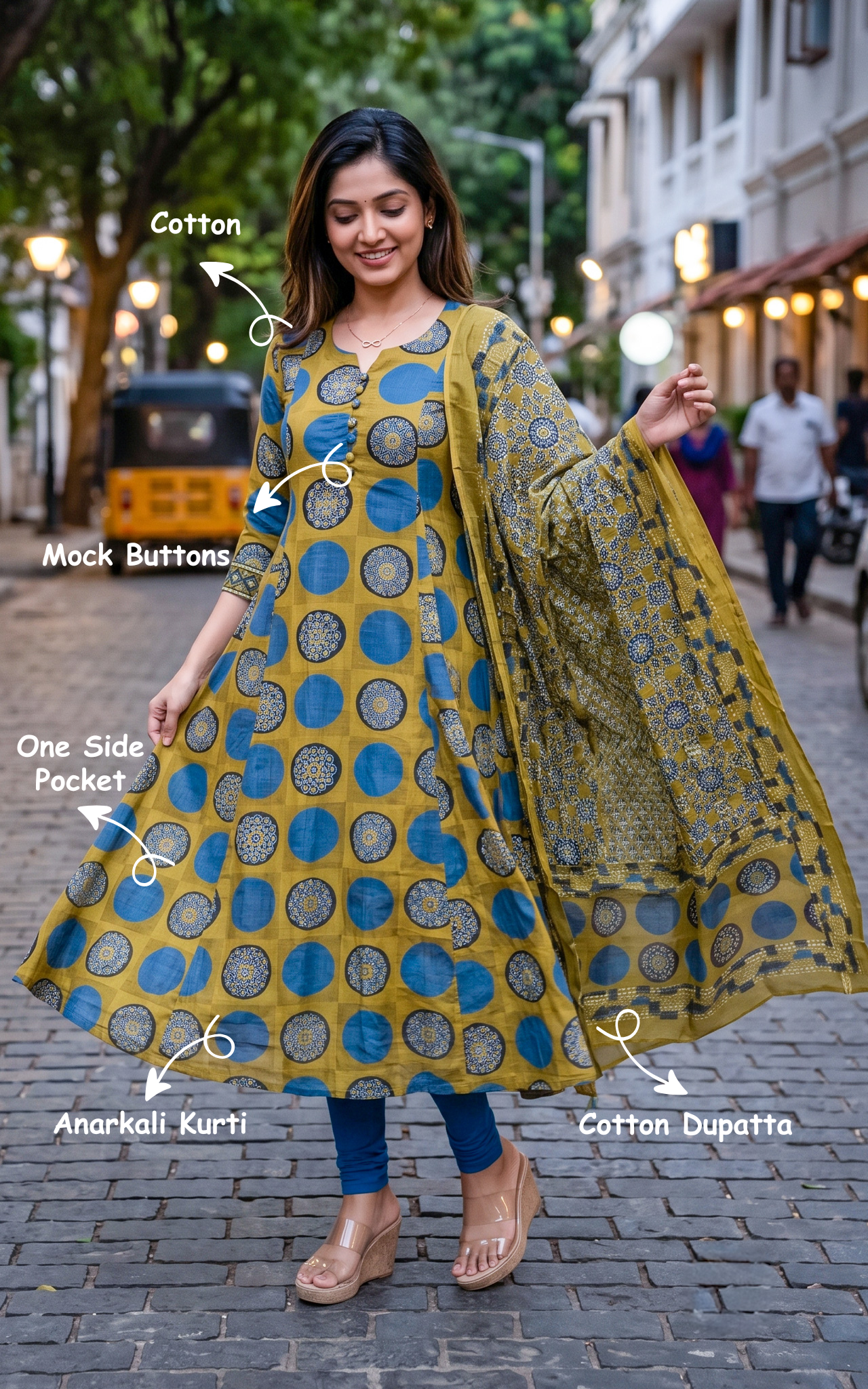 Ridhma Green (Kurti+Dupatta)