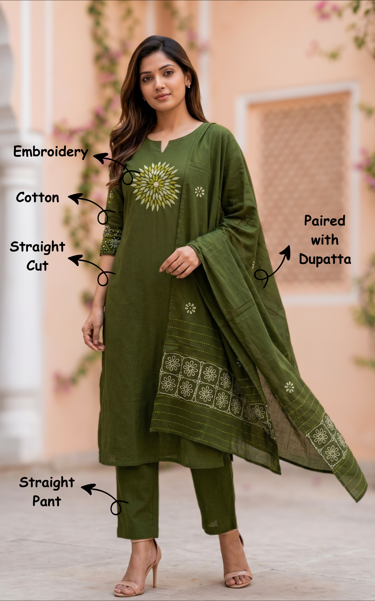 Yazhvika (Kurti+Pant+Dupatta)