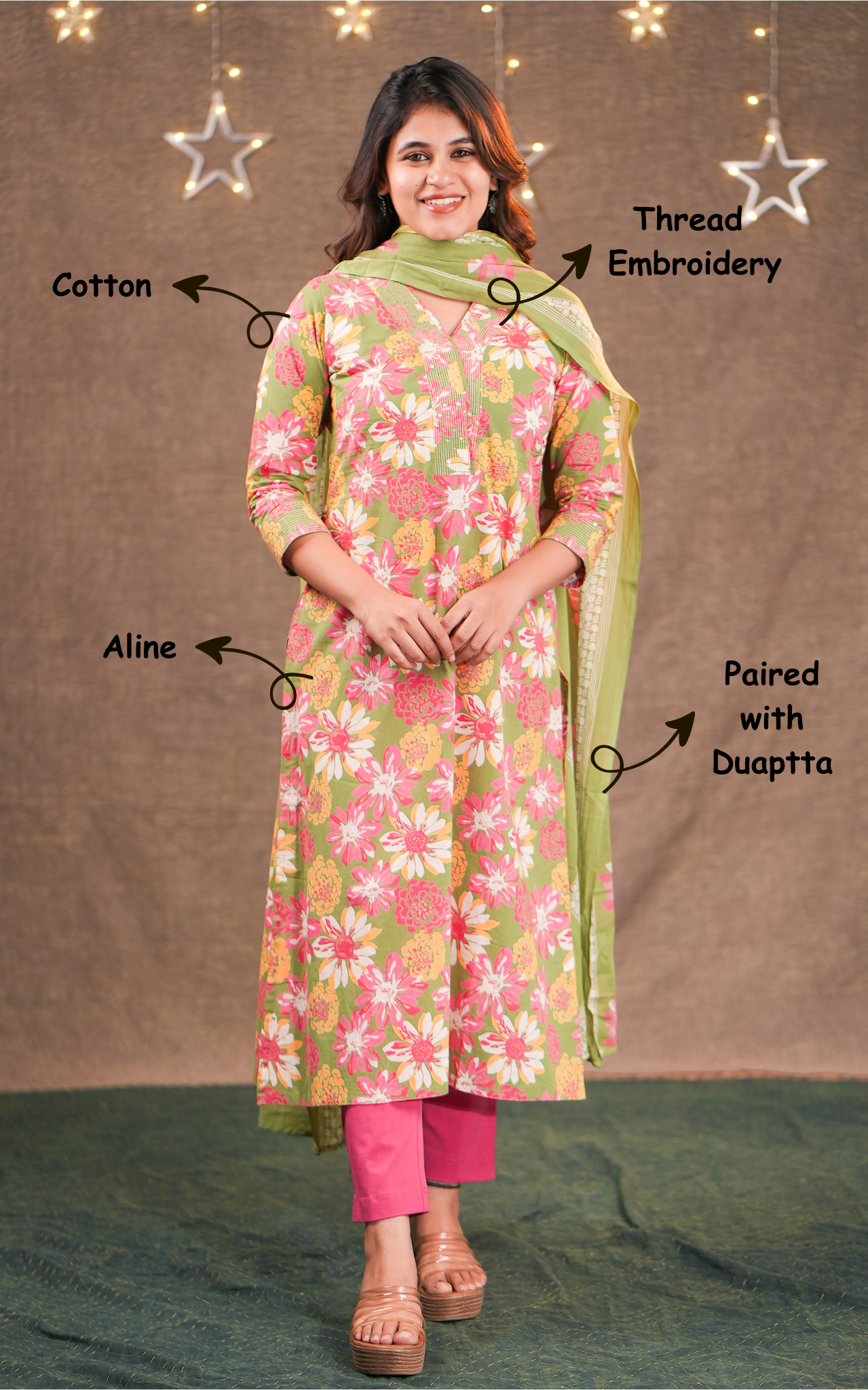 Kalaimathi A (Kurti+Dupatta)