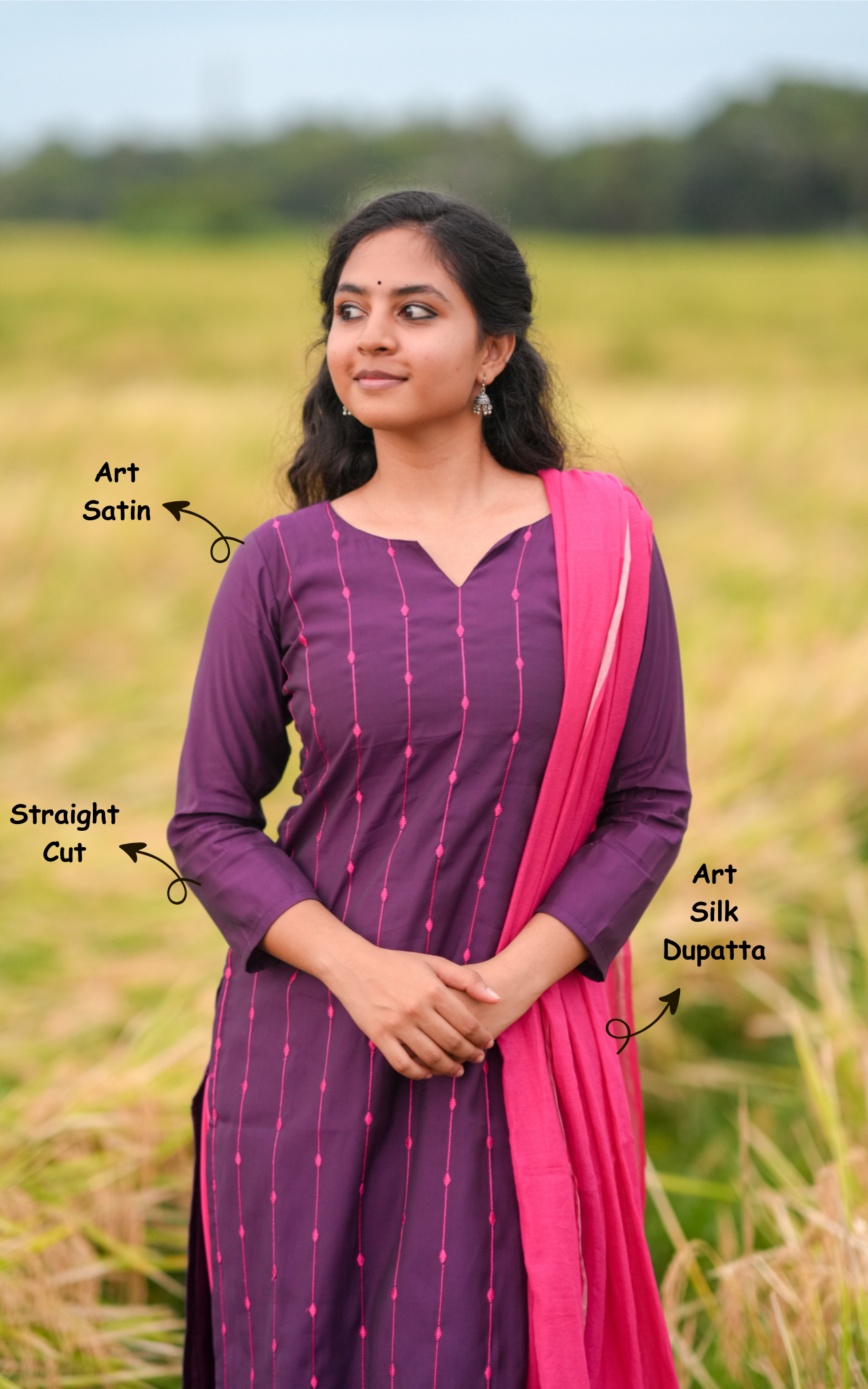 Yaaro En Nenjai (Kurti+Dupatta)