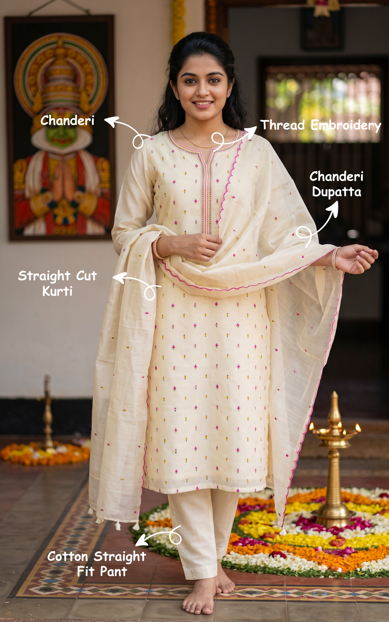 Anizham (Kurti+Pant+Dupatta)