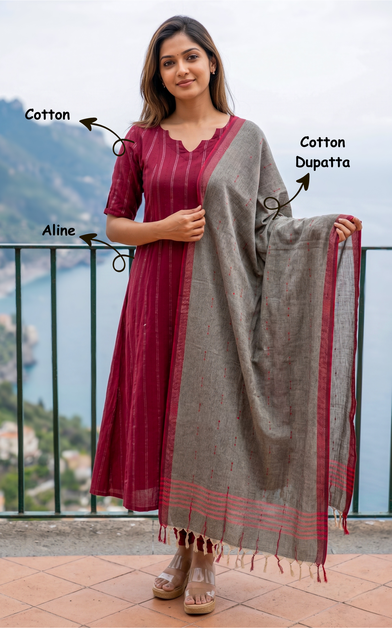 Magizharasi (Kurti+Dupatta)