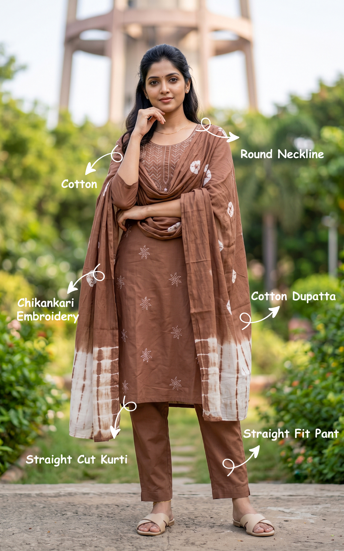 Magizh (Kurti+Pant+Dupatta)