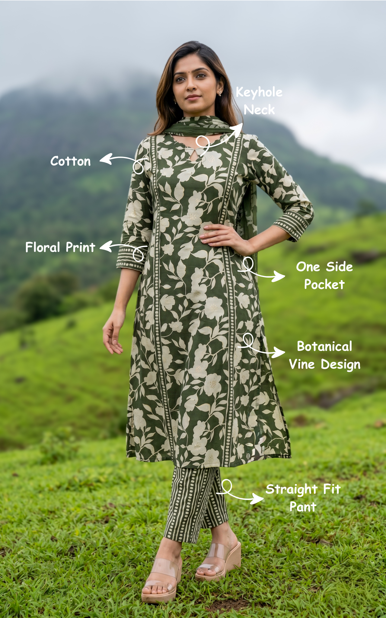 Poorni (Kurti+Pant+Dupatta)